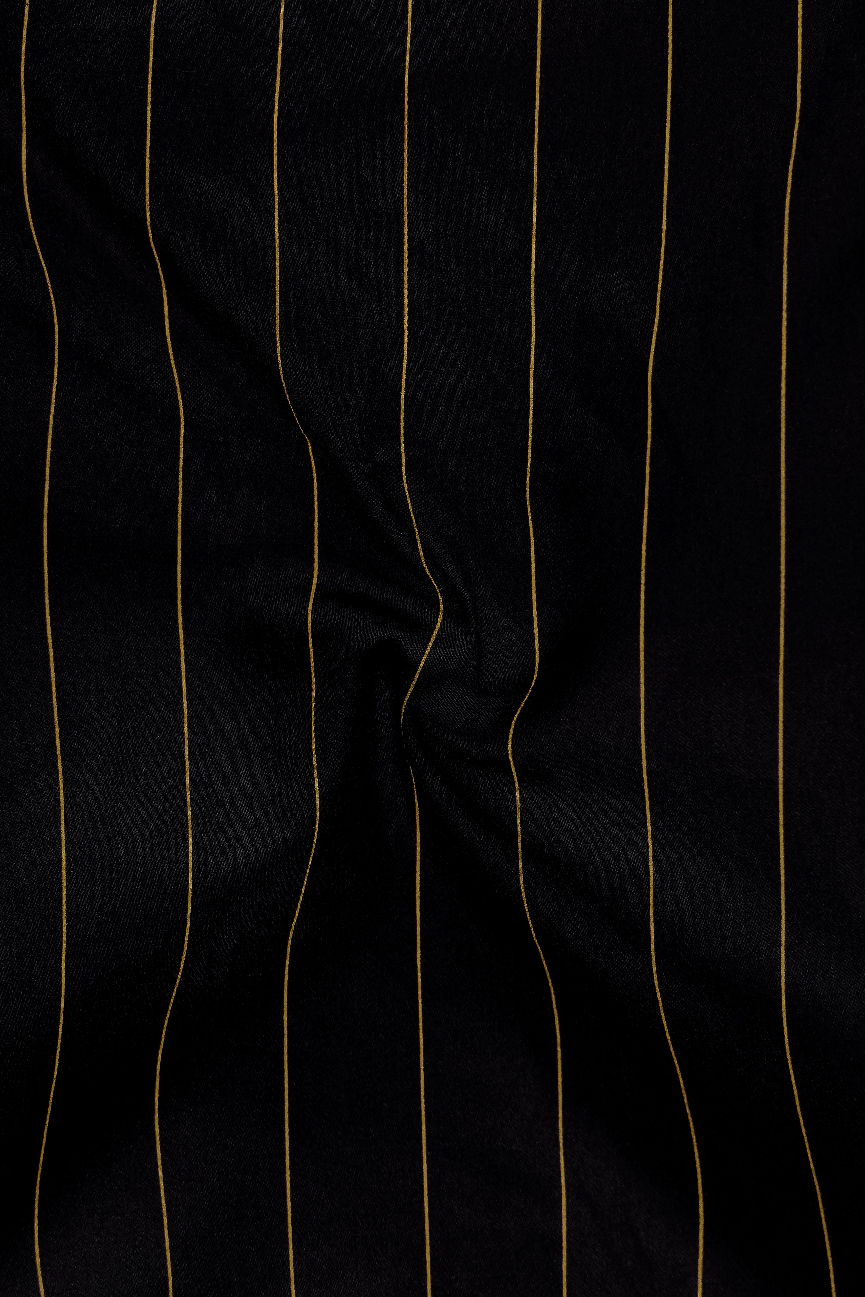 Lustre-Jade Black And Alpine Brown Pin Striped Subtle Sheen Super Soft Premium Cotton Dress Shirt