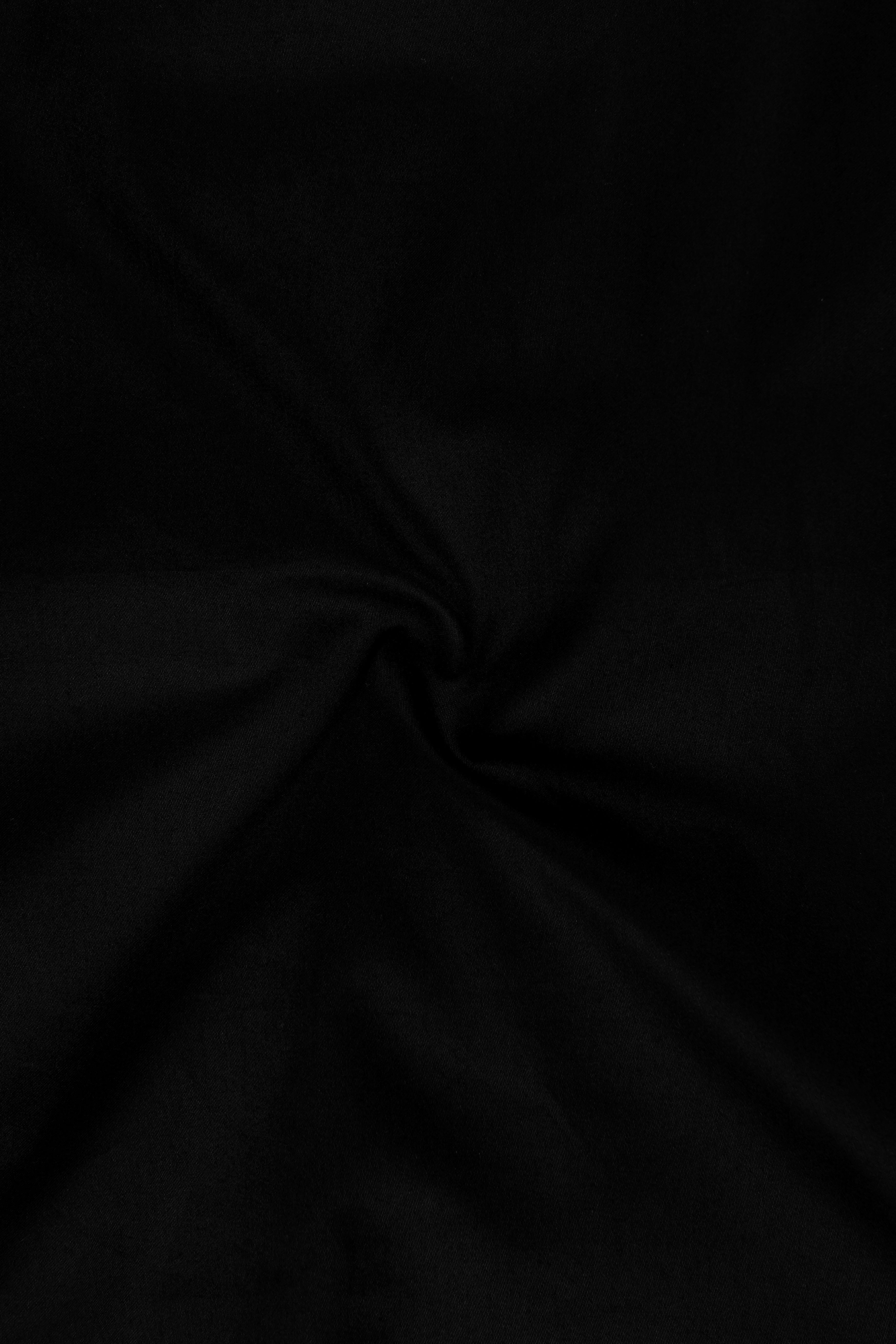 Obsidian-Jade Black Subtle Sheen Super Soft Premium Cotton Cut Away Dress Shirt