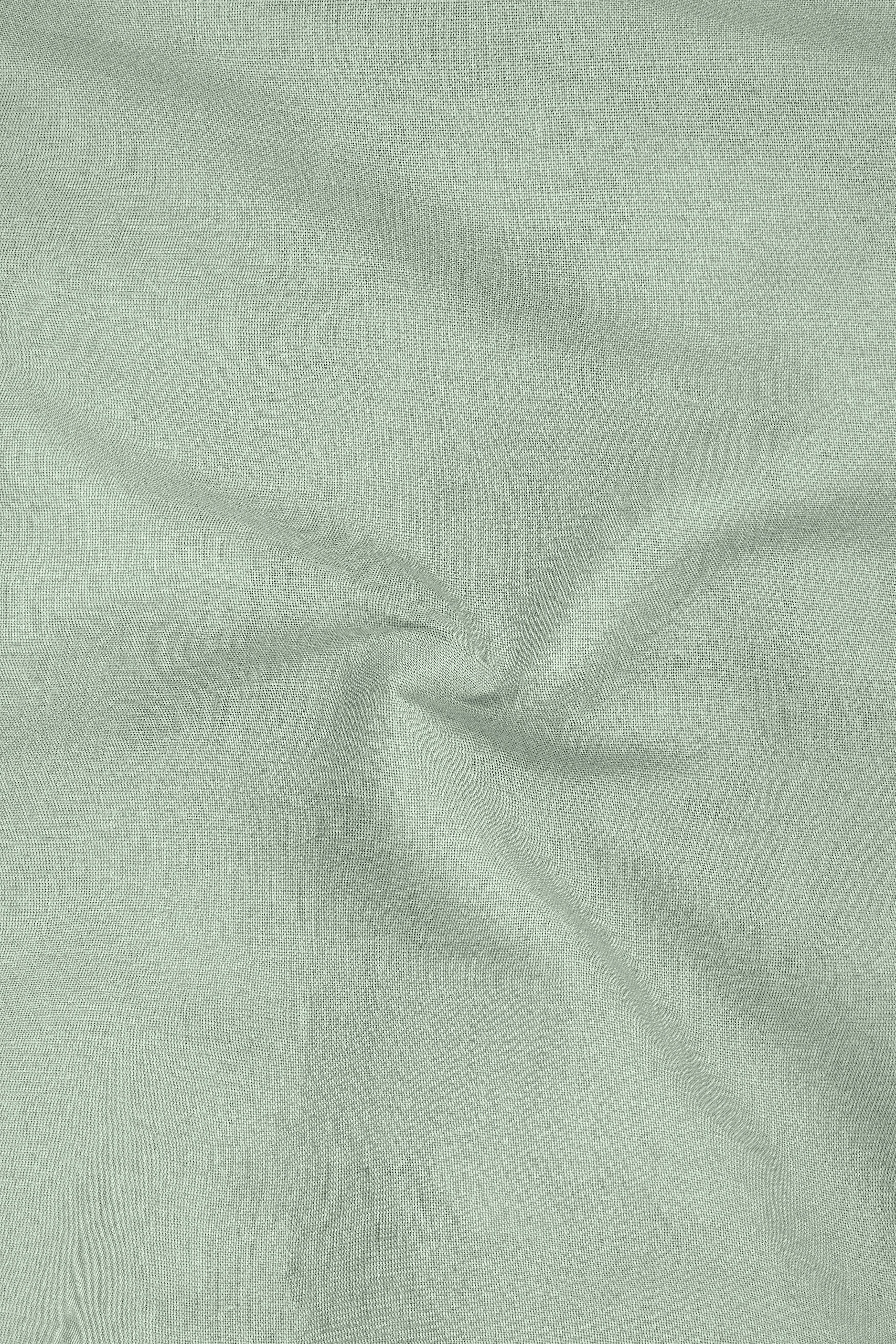 Terra-Clay Ash Green Luxurious Linen Designer Casual Shirt
