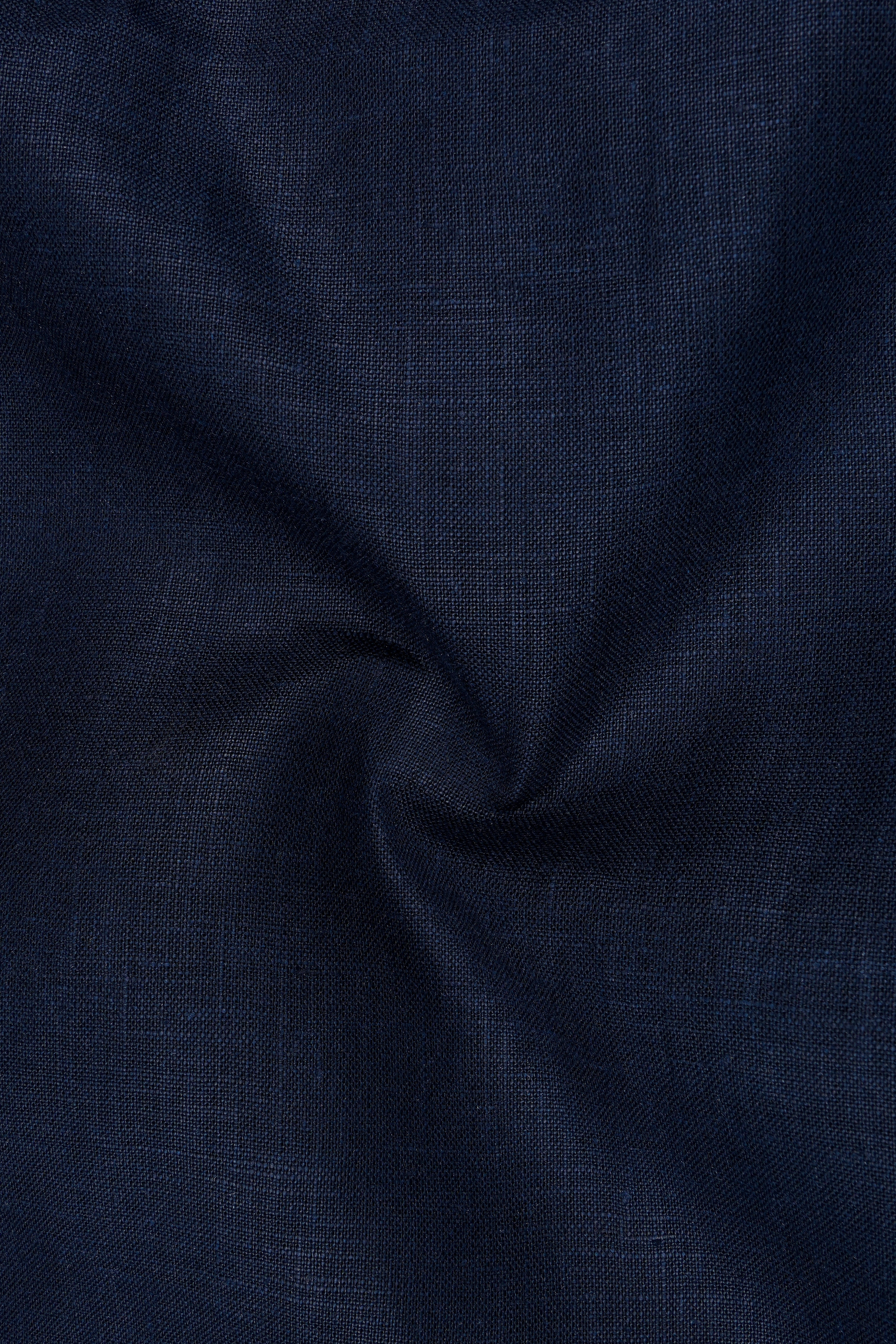 Boreal-Vulcan Blue Luxurious Linen Dress Shirt