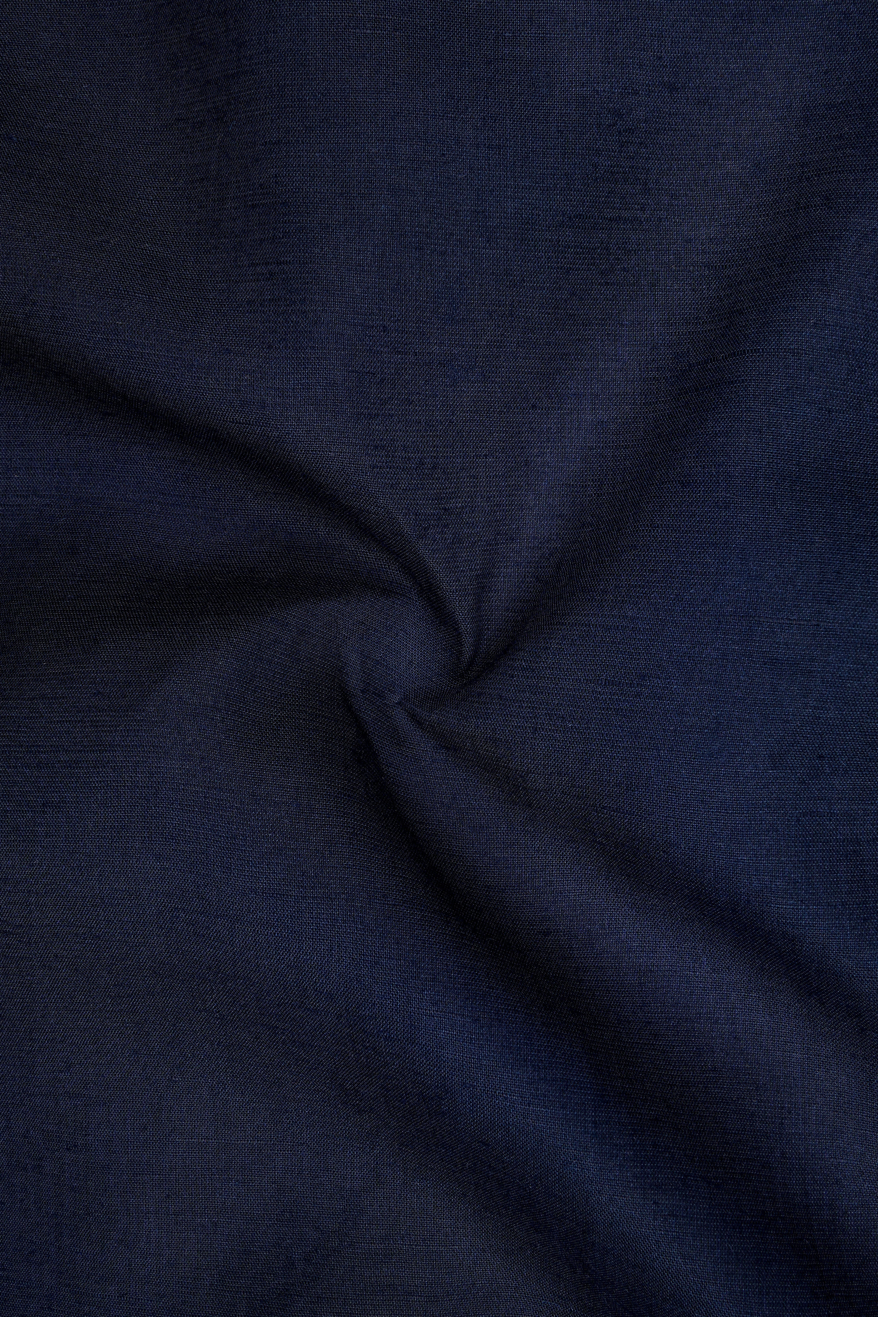 Noctis-Cinder Blue Luxurious Linen Dress Shirt
