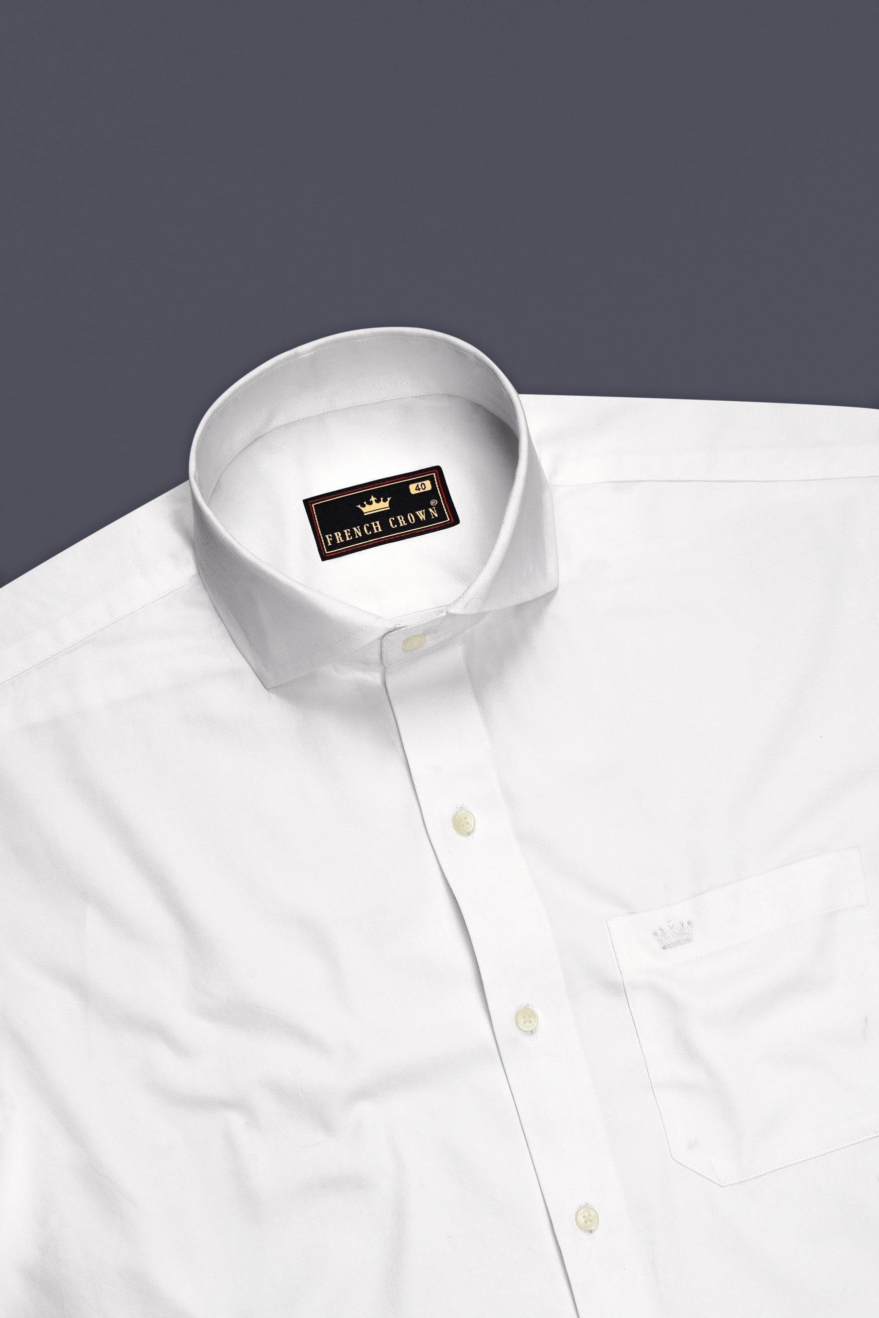 Radiant-Beight White Subtle Sheen Super Soft Premium Cotton Cut Away Dress Shirt