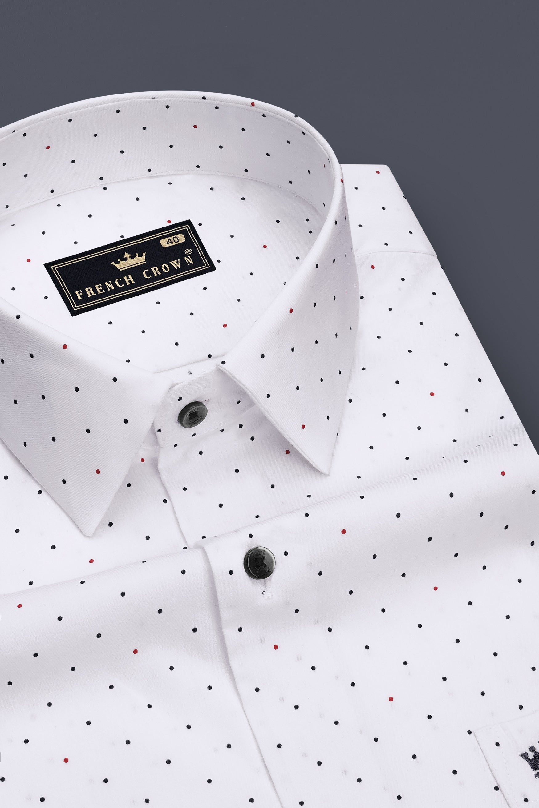 Blanc-Bright White Printed Subtle Sheen Super Soft Premium Cotton Dress Shirt