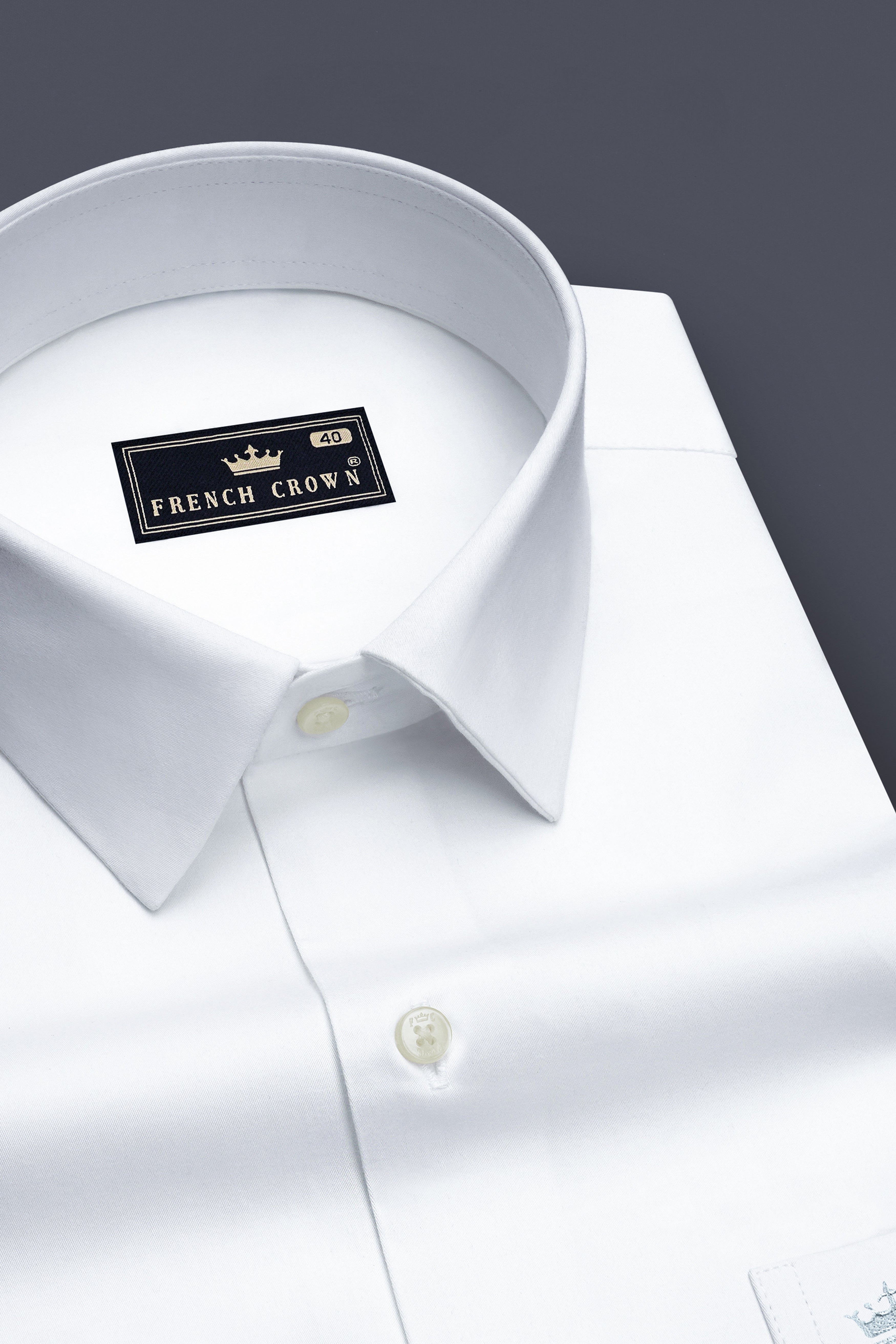 Lumina-Bright White French Cuff Subtle Sheen Super Soft Premium Cotton Dress Shirt