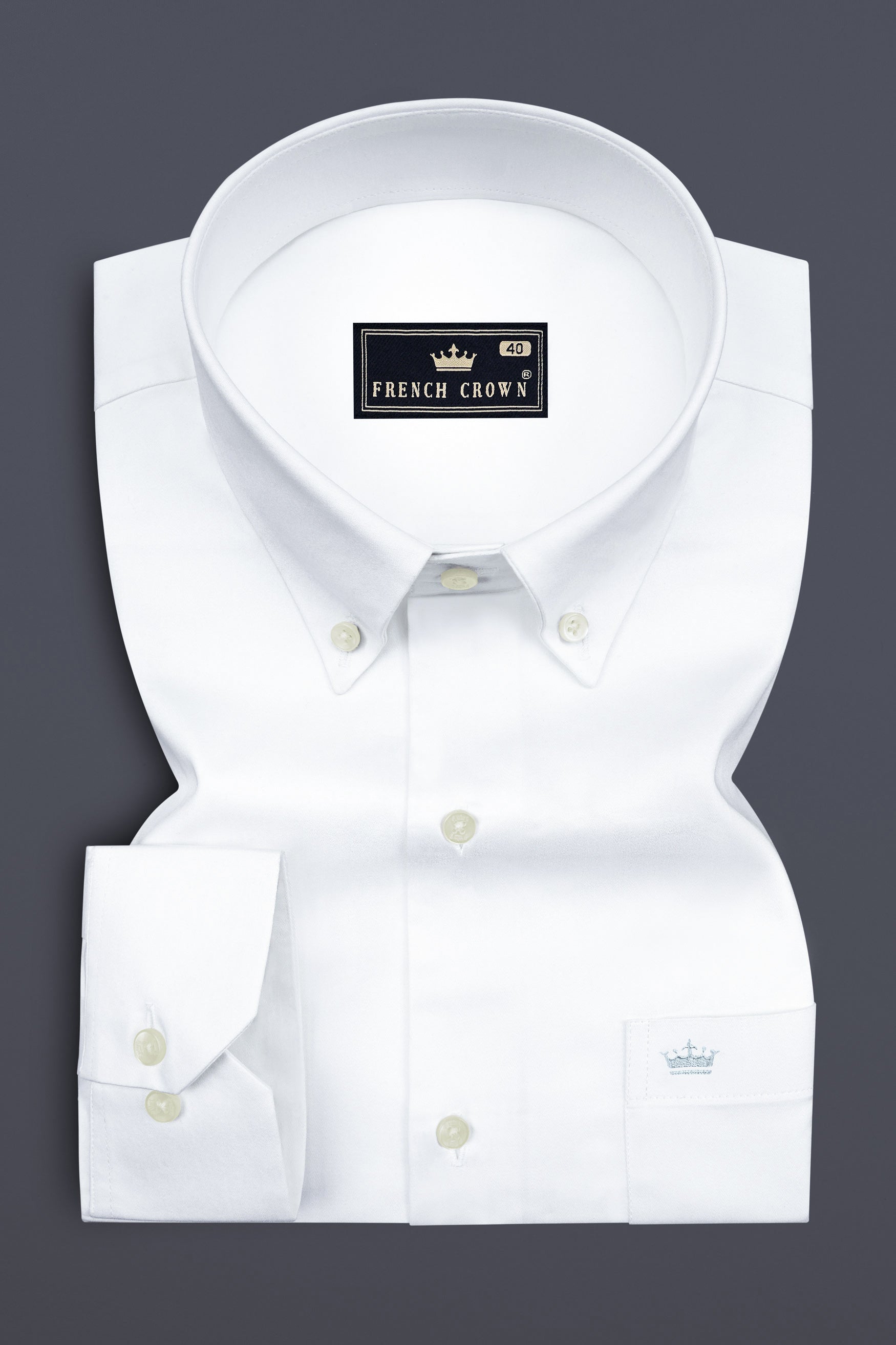 Lumina-Bright White Subtle Sheen Super Soft Premium Cotton Button Down Dress Shirt