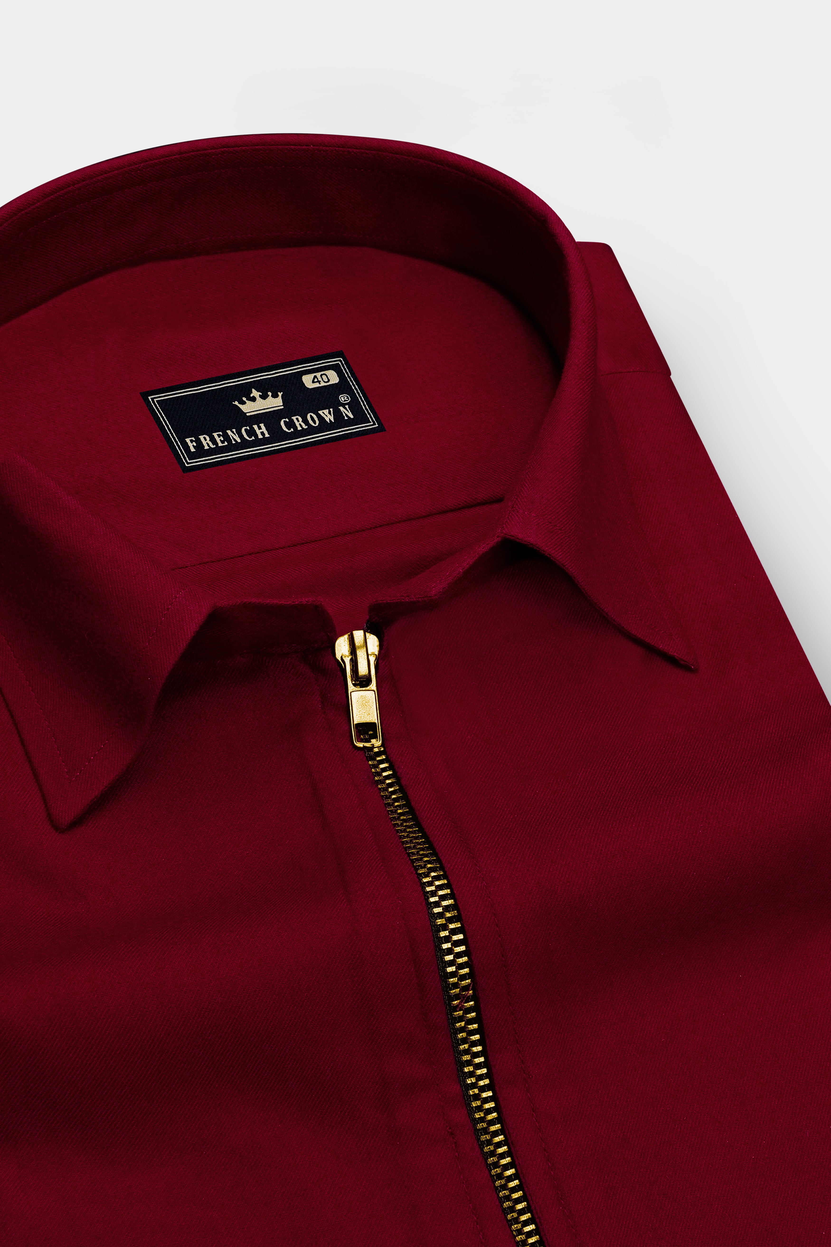 Scarlet-Castro Red Solid Flannel Premium Cotton Designer Casual Shirt