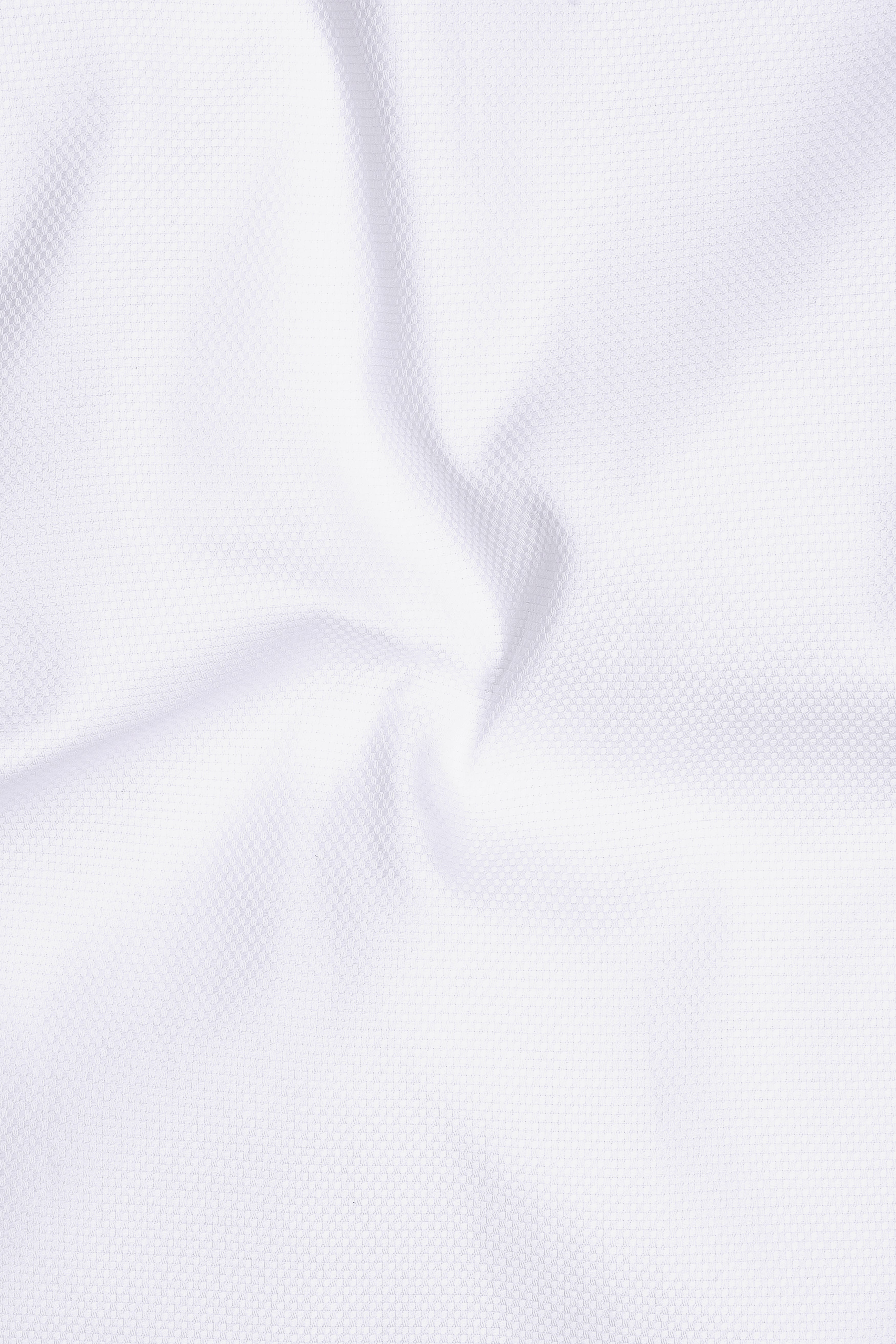Eminence-Bright White Dobby Textured Premium Giza Cotton Dress Shirt