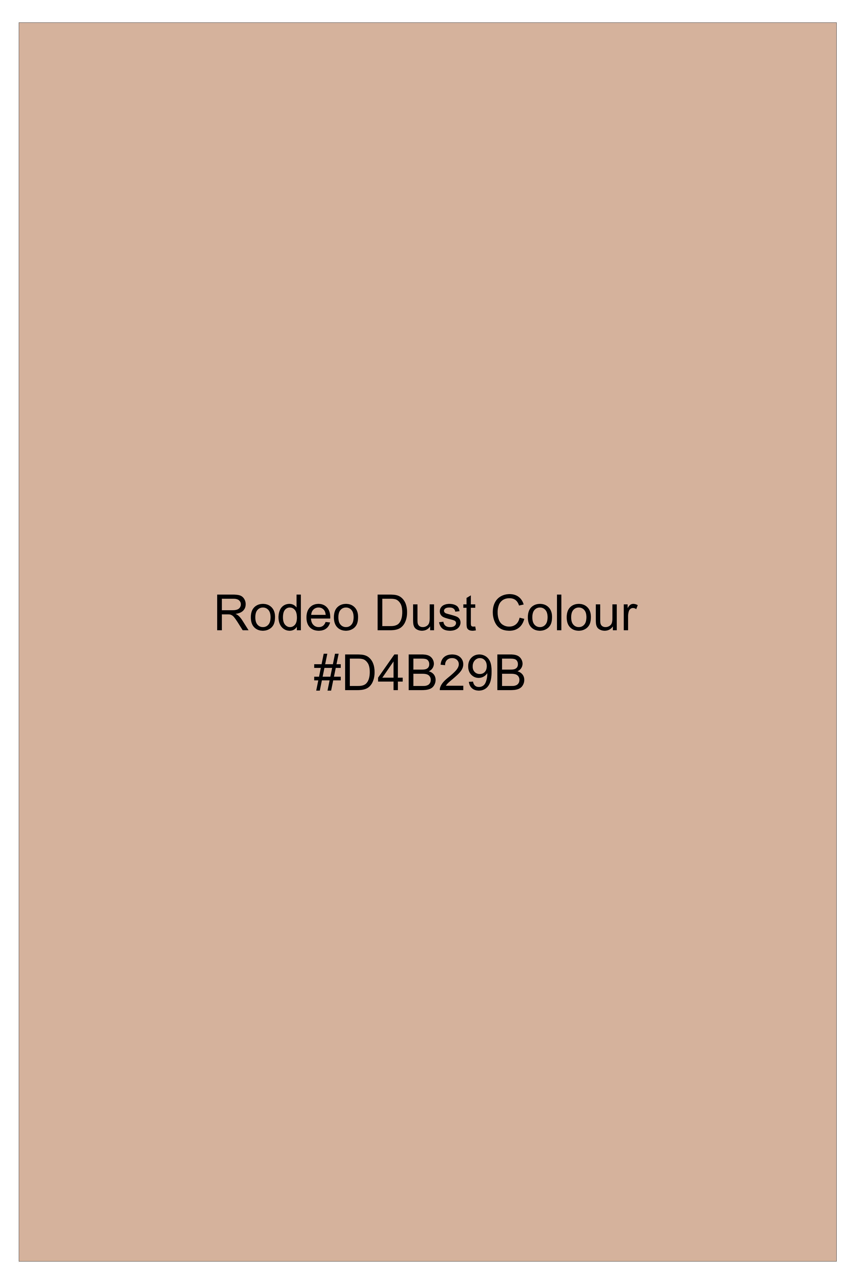 Veldt-Rodeo Dust Peach Dobby Textured Premium Giza Cotton White Cuff Collar Dress Shirt