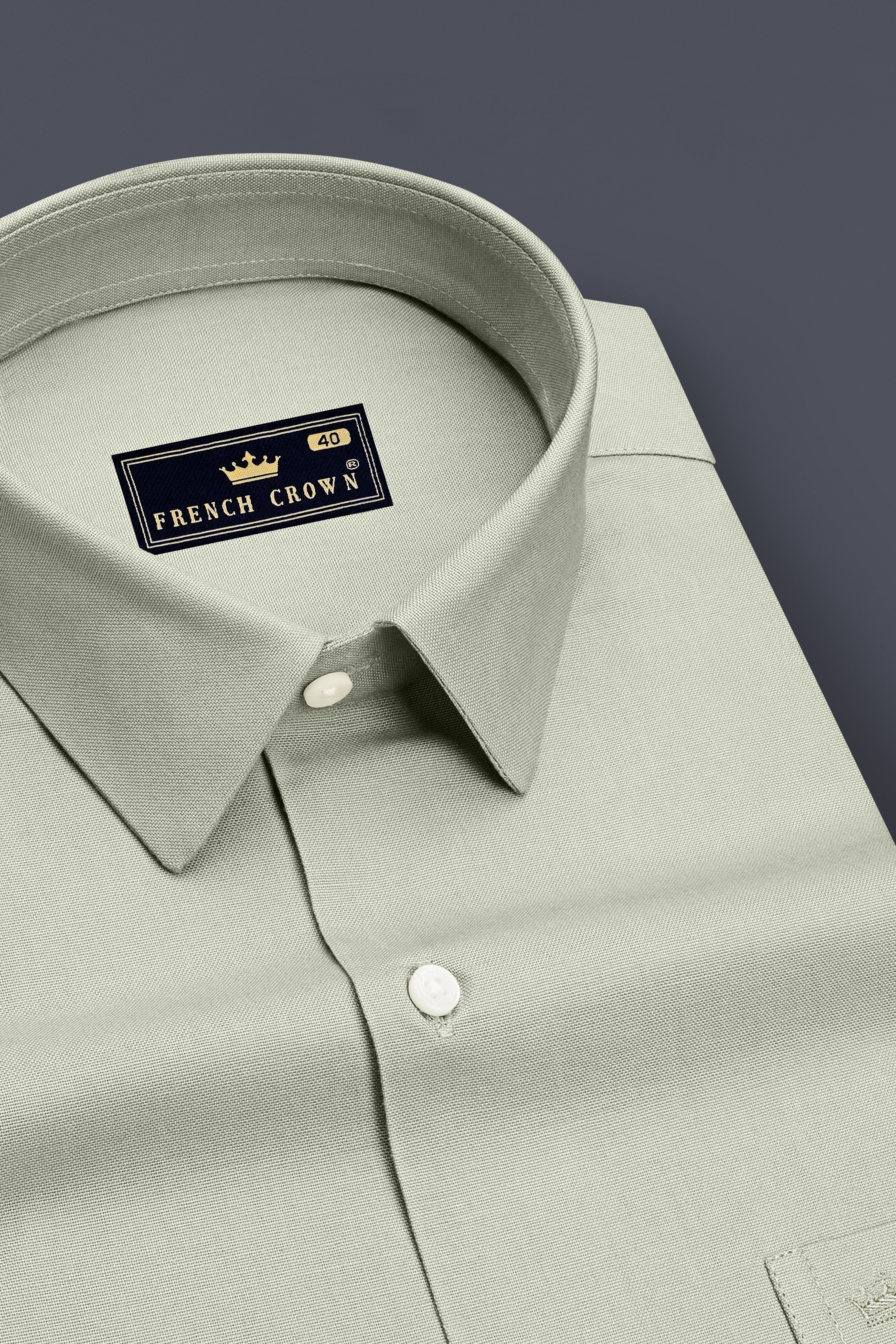 Cendro-Clay Ash Gray Oxford Premium Cotton Dress Shirt