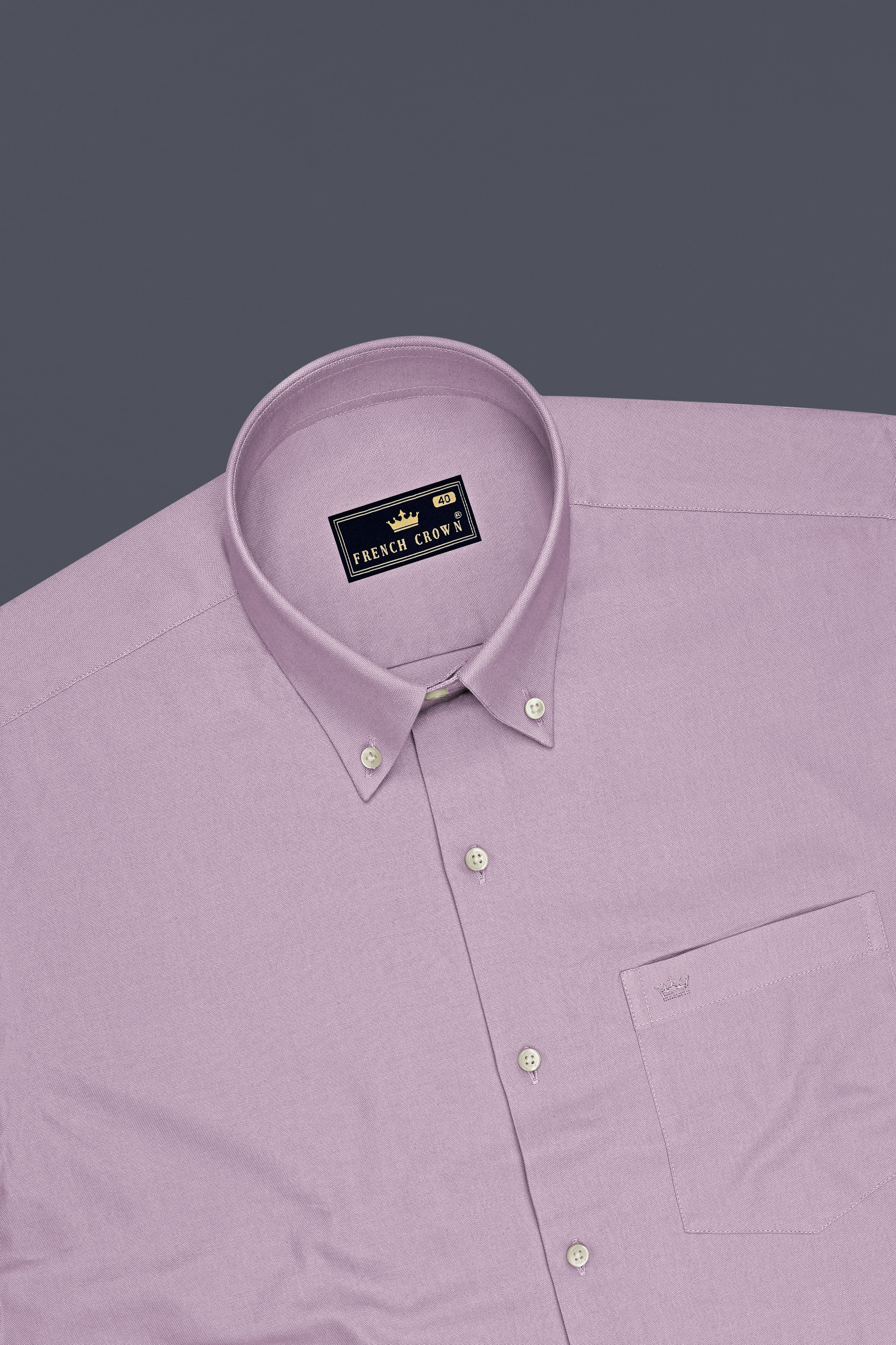 Rosveil-London Hue Pink Oxford Premium Cotton Dress Button Down Shirt