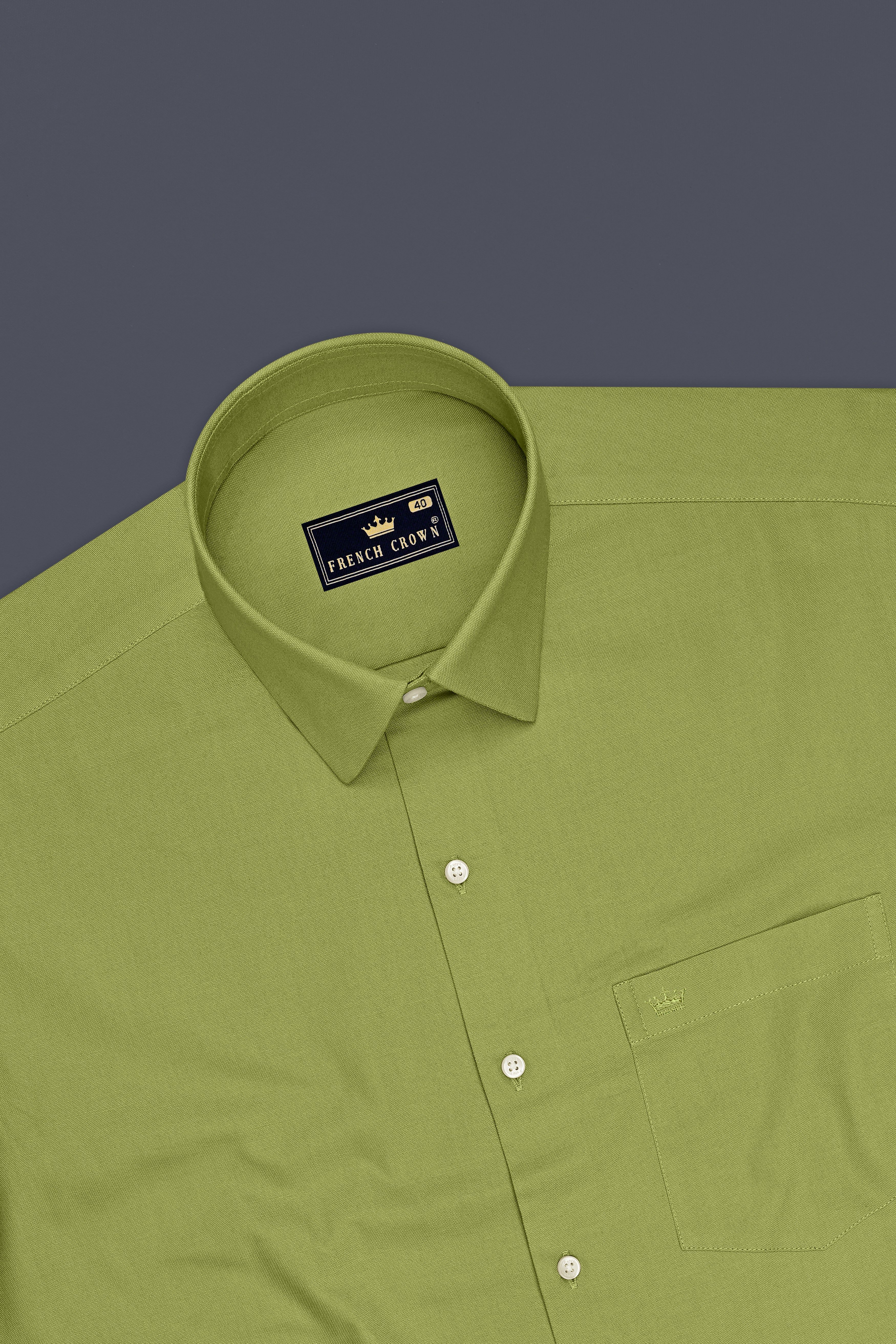 Mossen-Sycamore Green Oxford Premium Cotton Dress Shirt