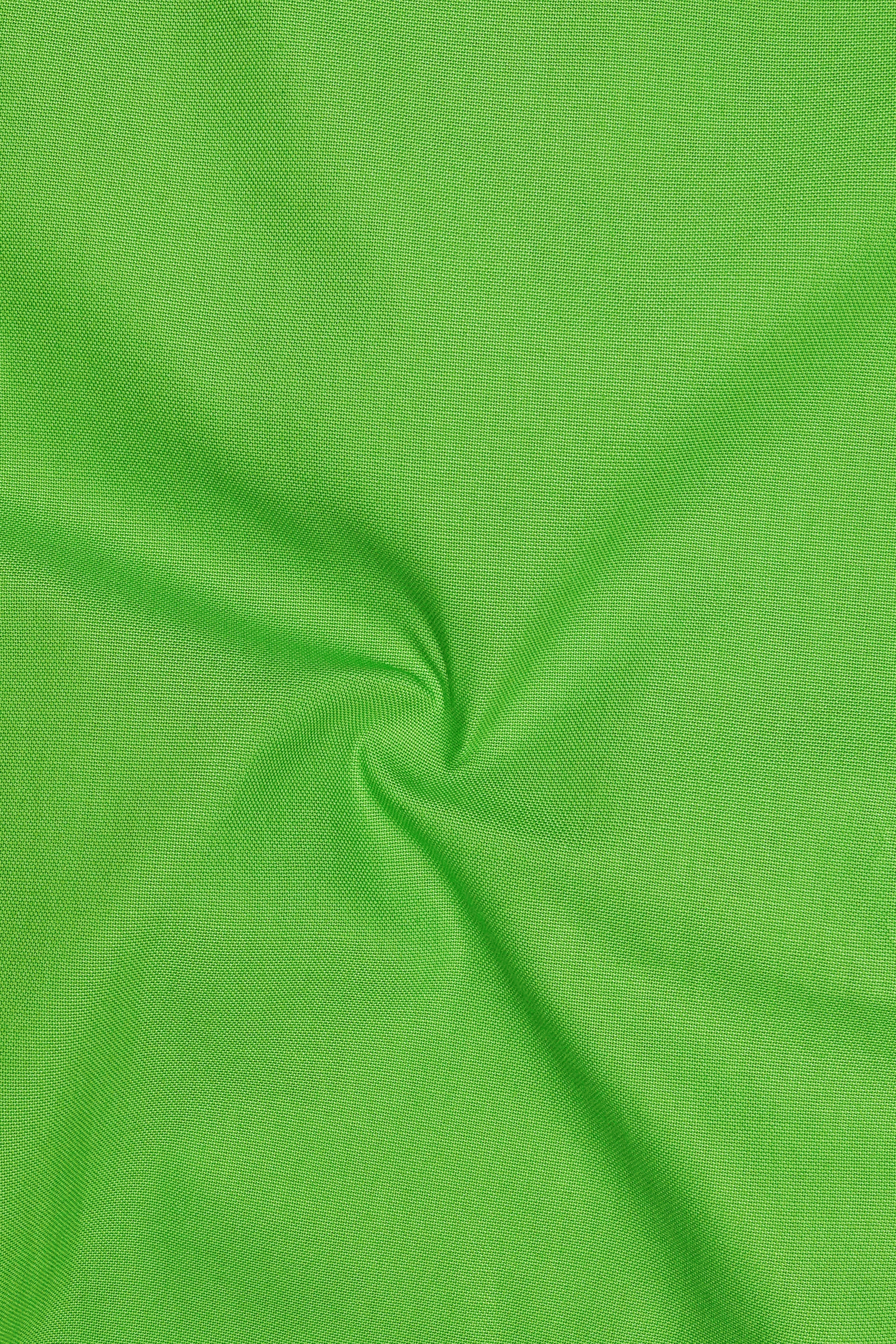 Virent-Mantis Green Oxford Premium Cotton Dress Cut Away Shirt