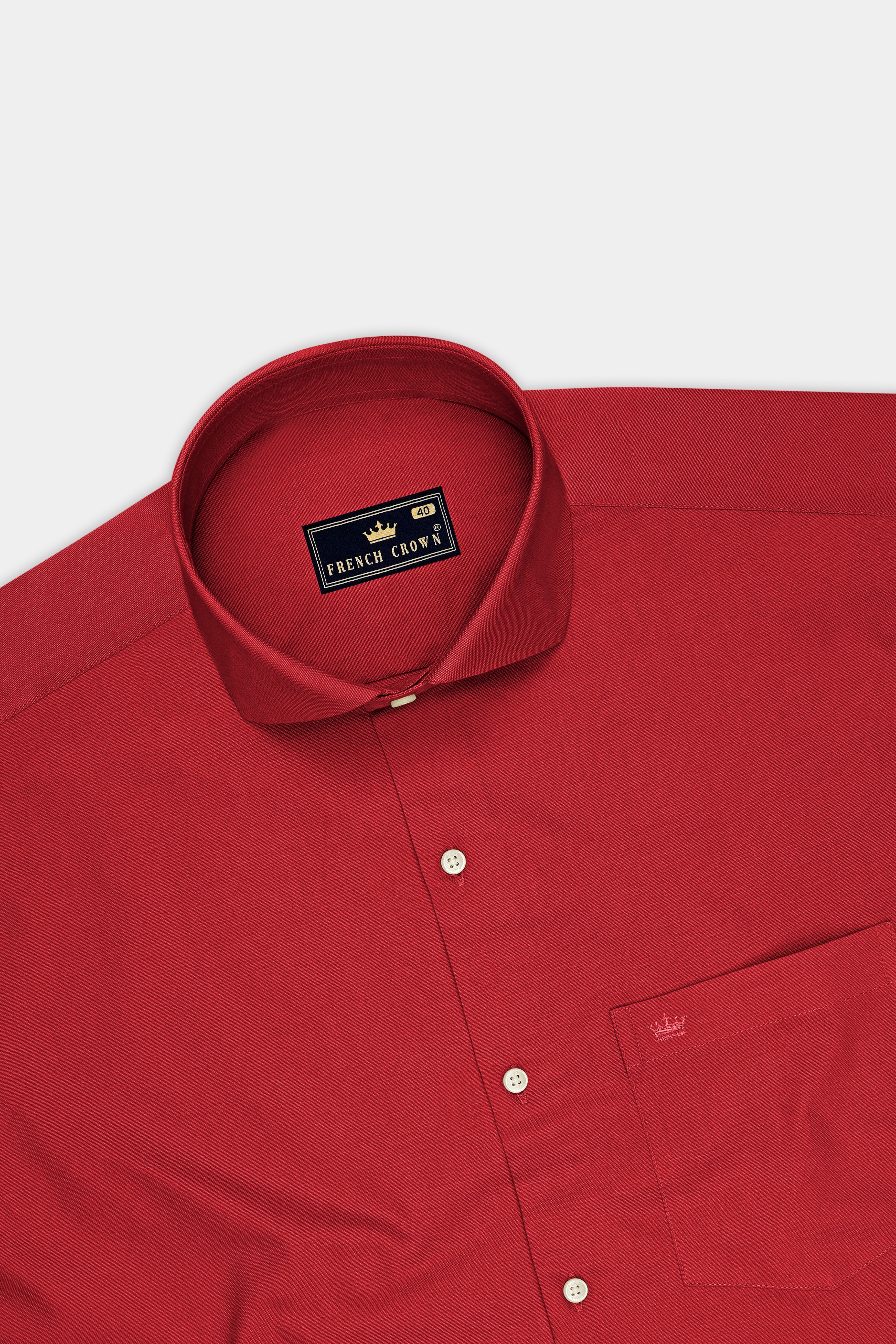 Sorin-Persian Red  Oxford Premium Cotton Dress Cut Away Shirt