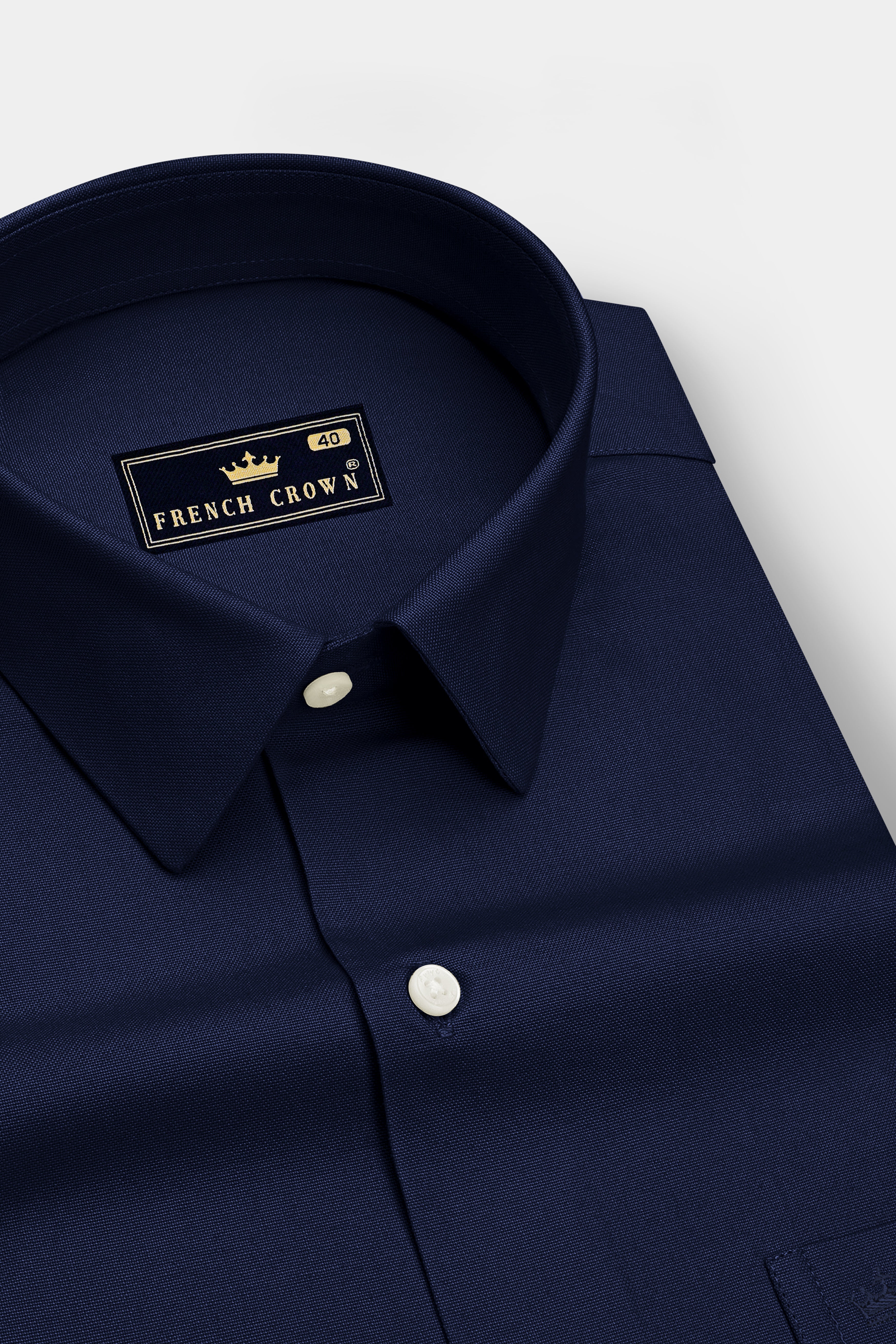 Noctis-Firefly Navy Oxford Premium Cotton Dress Shirt