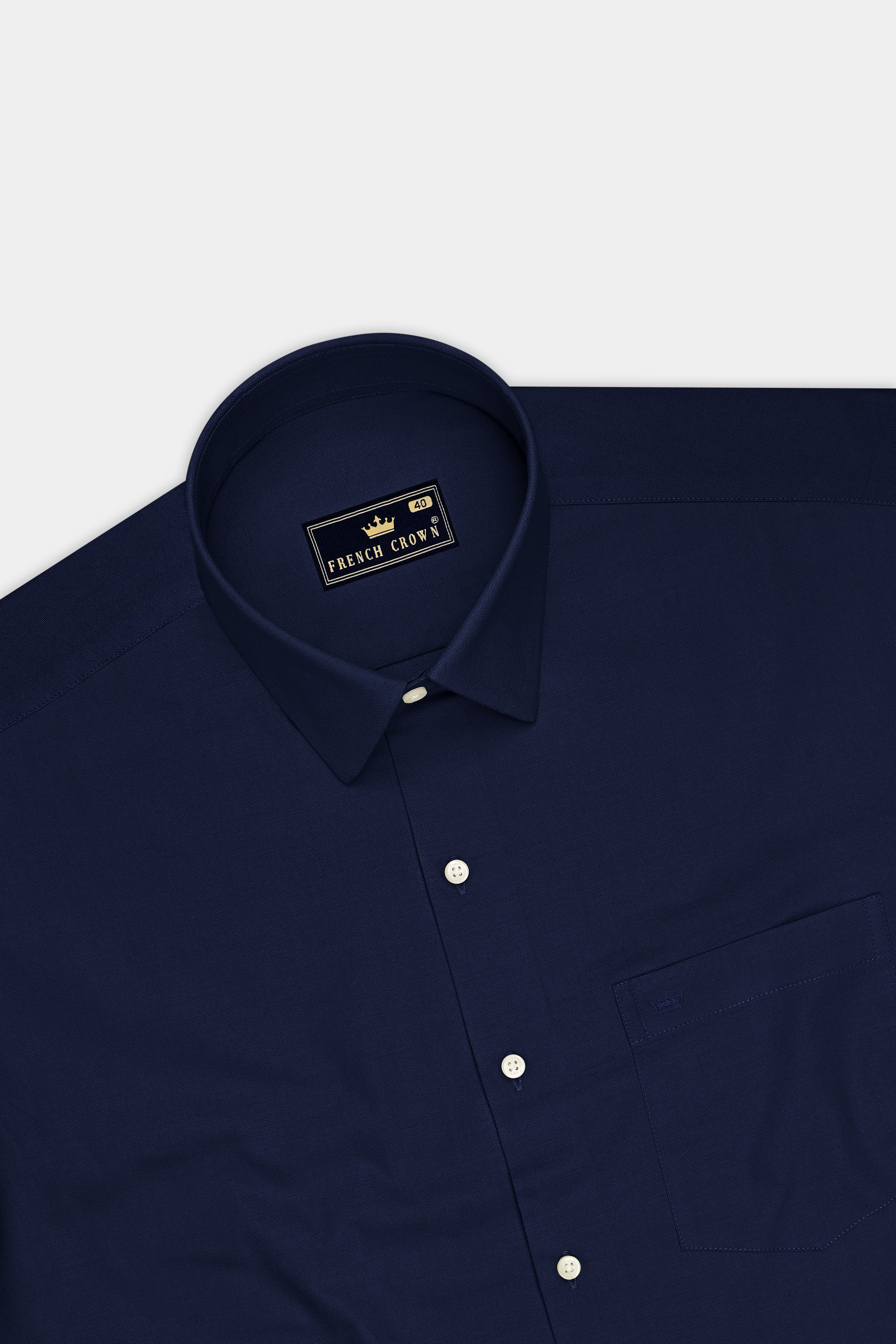 Noctis-Firefly Navy Oxford Premium Cotton Dress Shirt