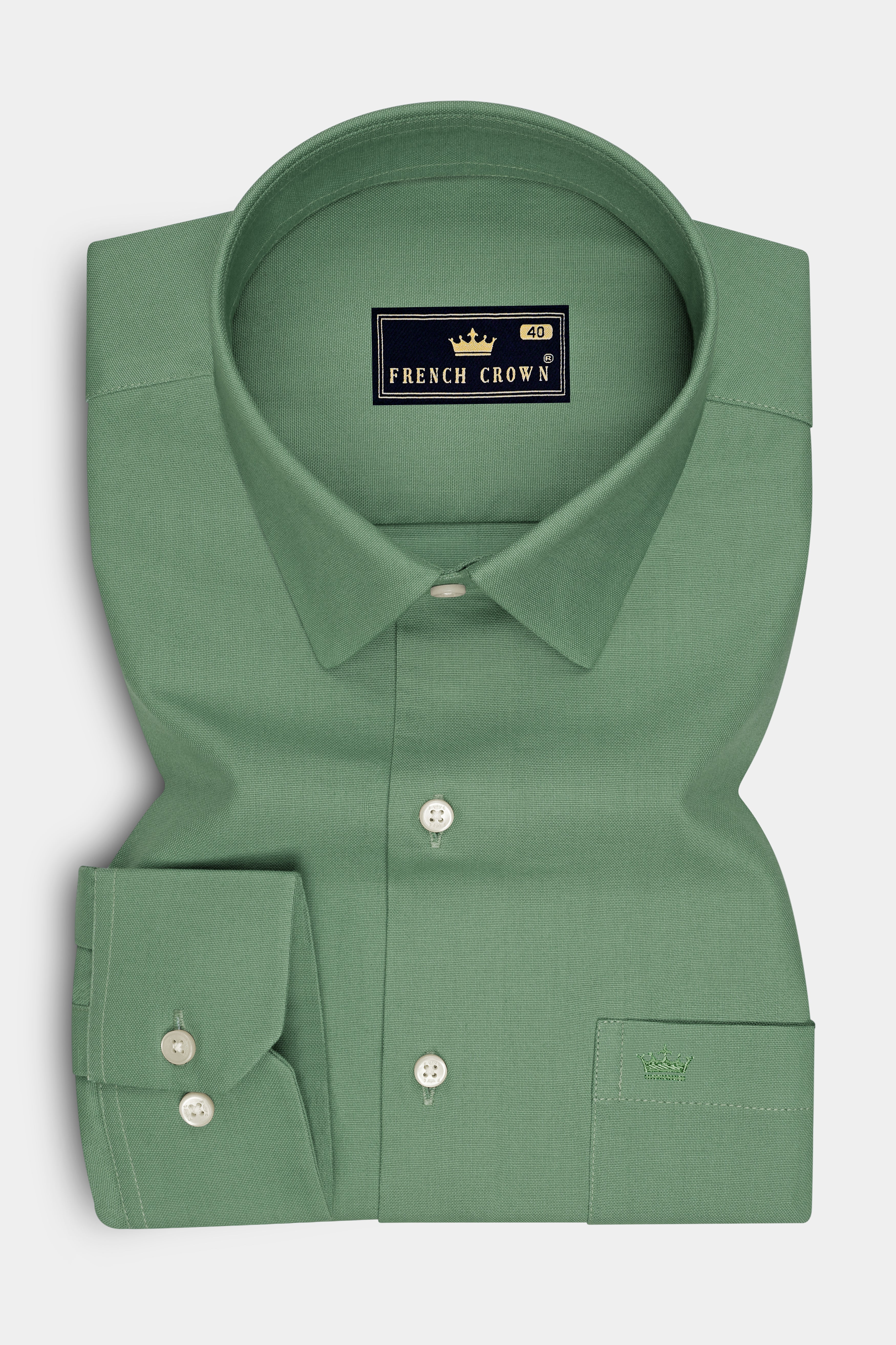 Sageon-Cactus Green Oxford Premium Cotton Dress Shirt