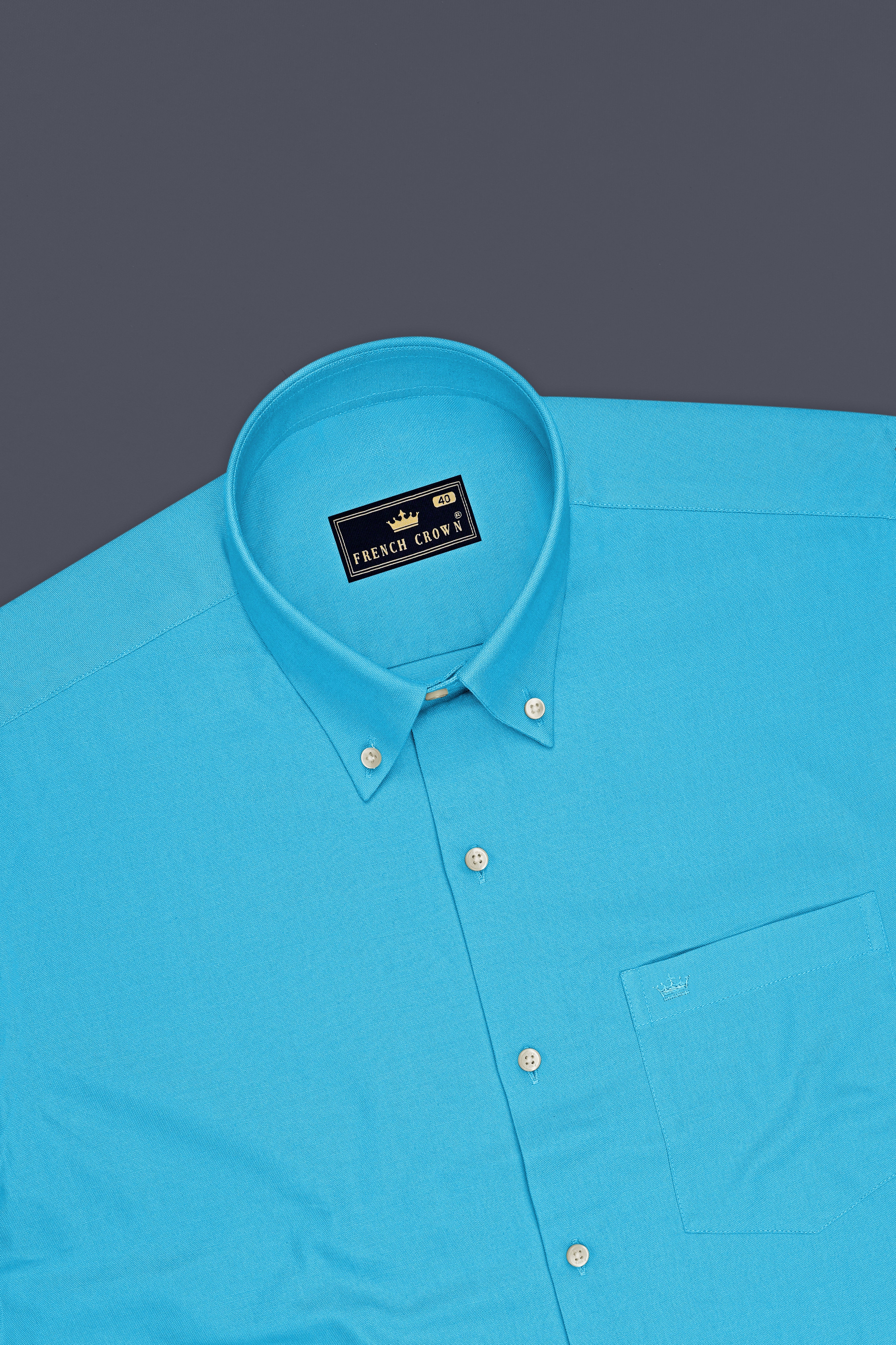 Maris-Jallyfish Blue Oxford Premium Cotton Dress Button Down Shirt
