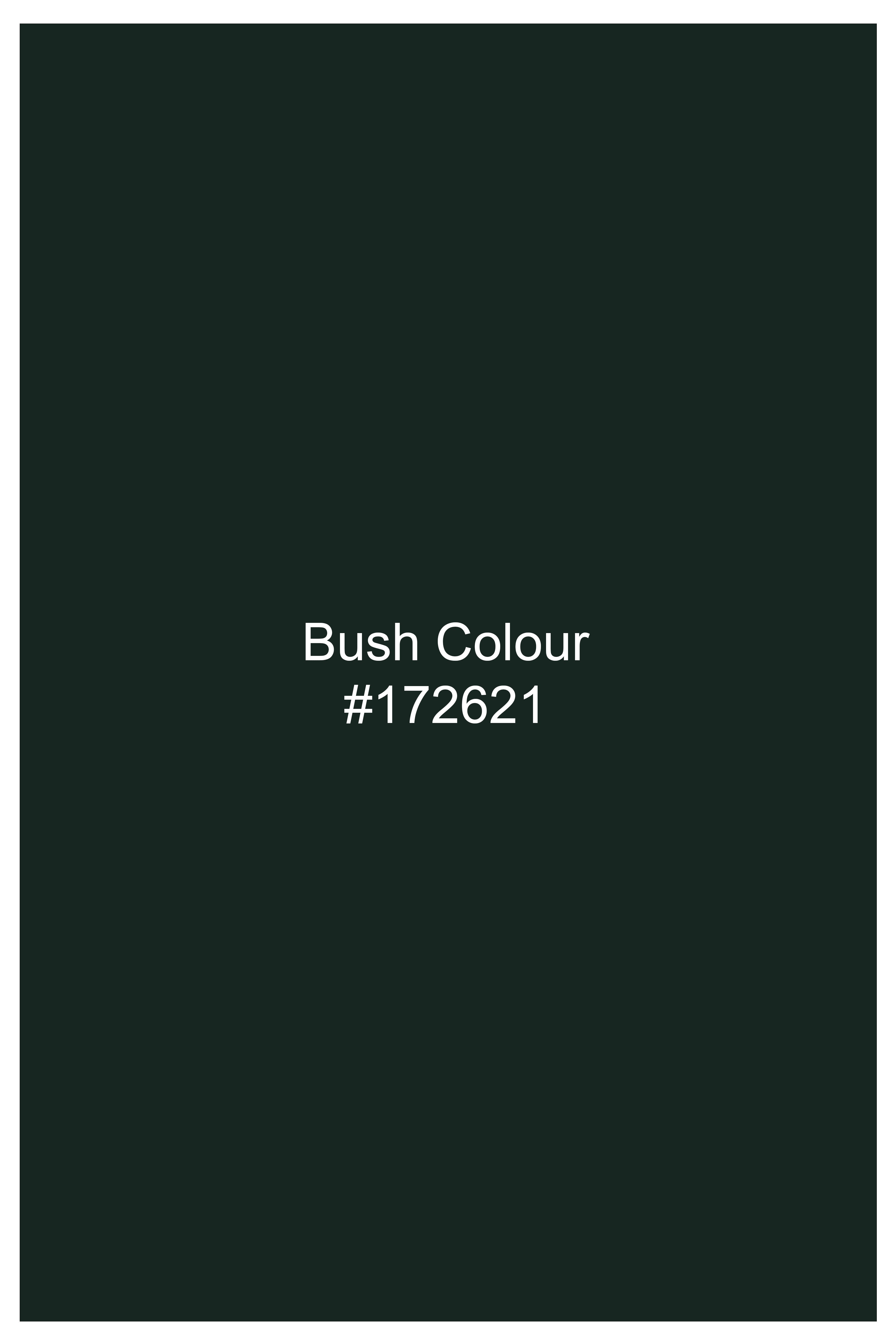 Mossen-Bush Green Oxford Premium Cotton Dress Cut Away Shirt