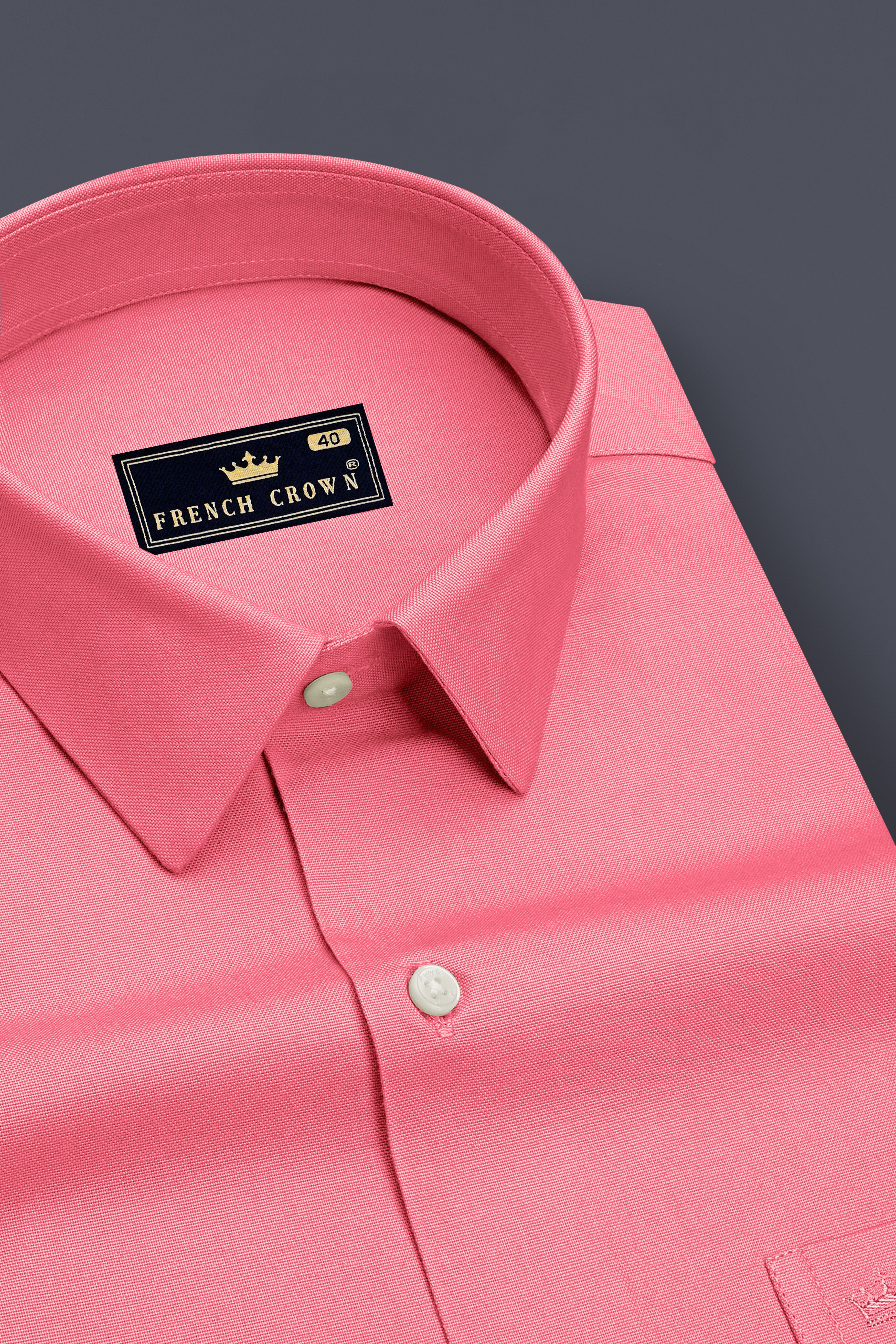 Pechelle-Geraldine Peach Oxford Premium Cotton Dress Shirt