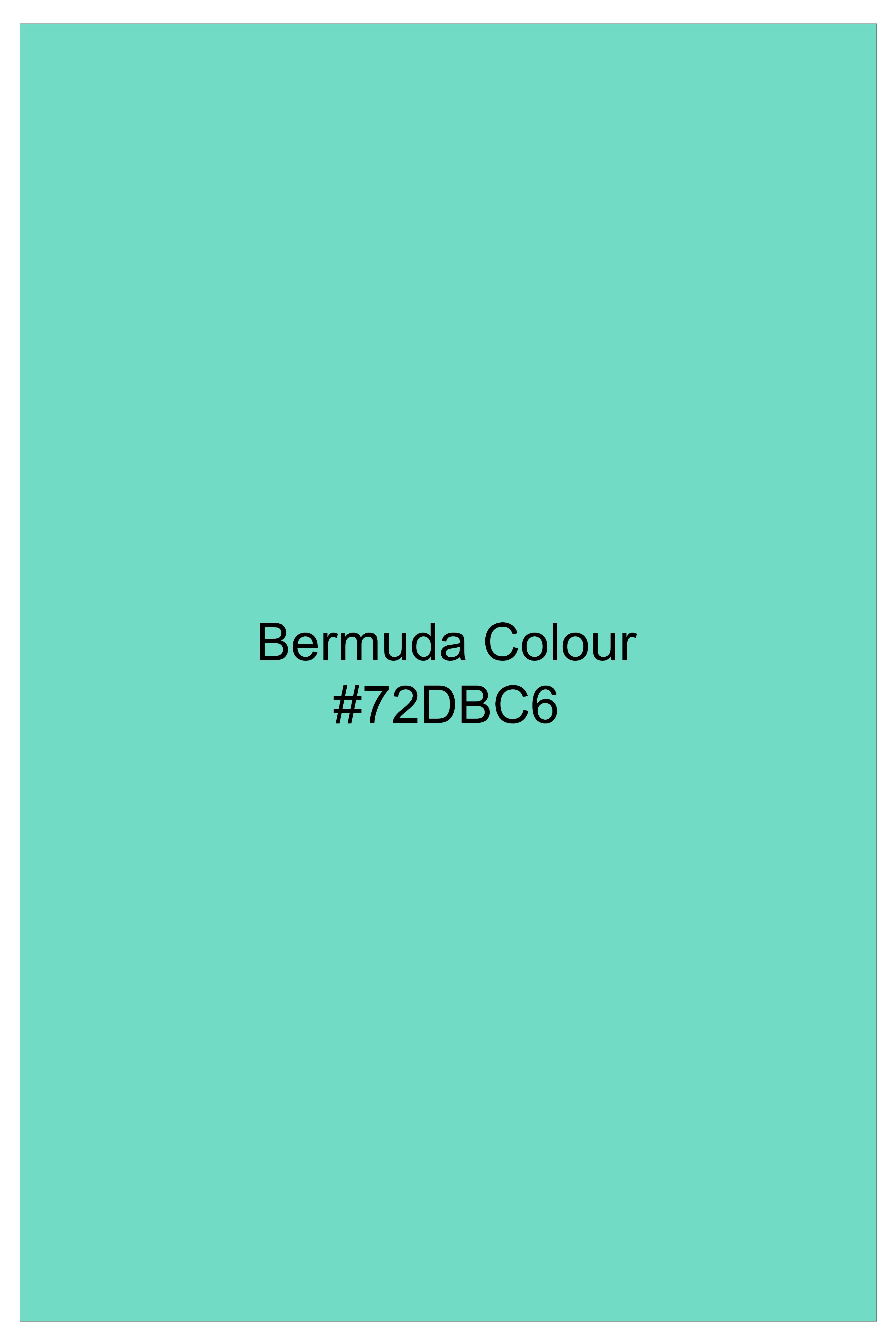 Olvian-Bermude Green Oxford Premium Cotton Dress Button Down Shirt