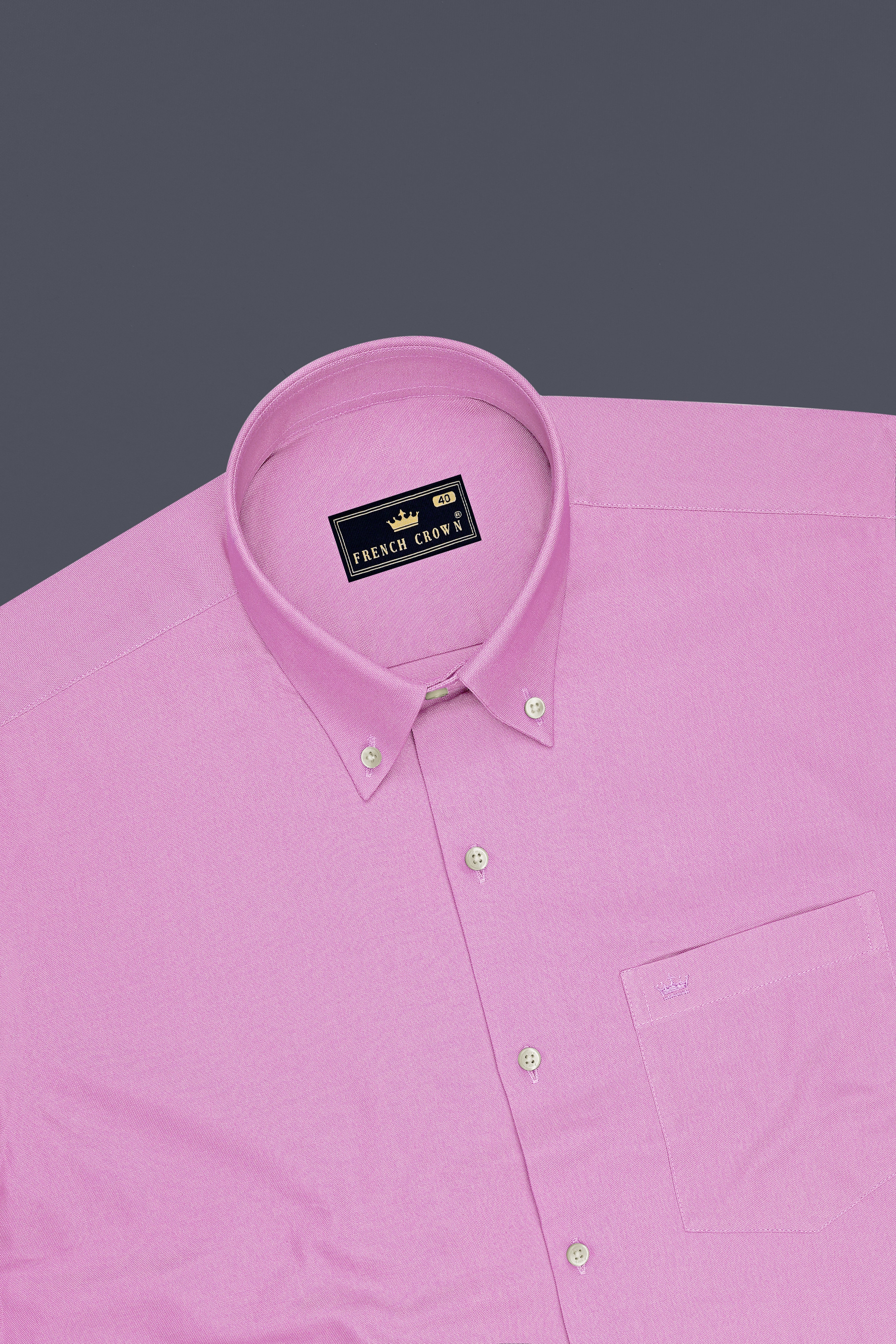 Lorien-Orchid Pink Oxford Premium Cotton Dress Button Down Shirt