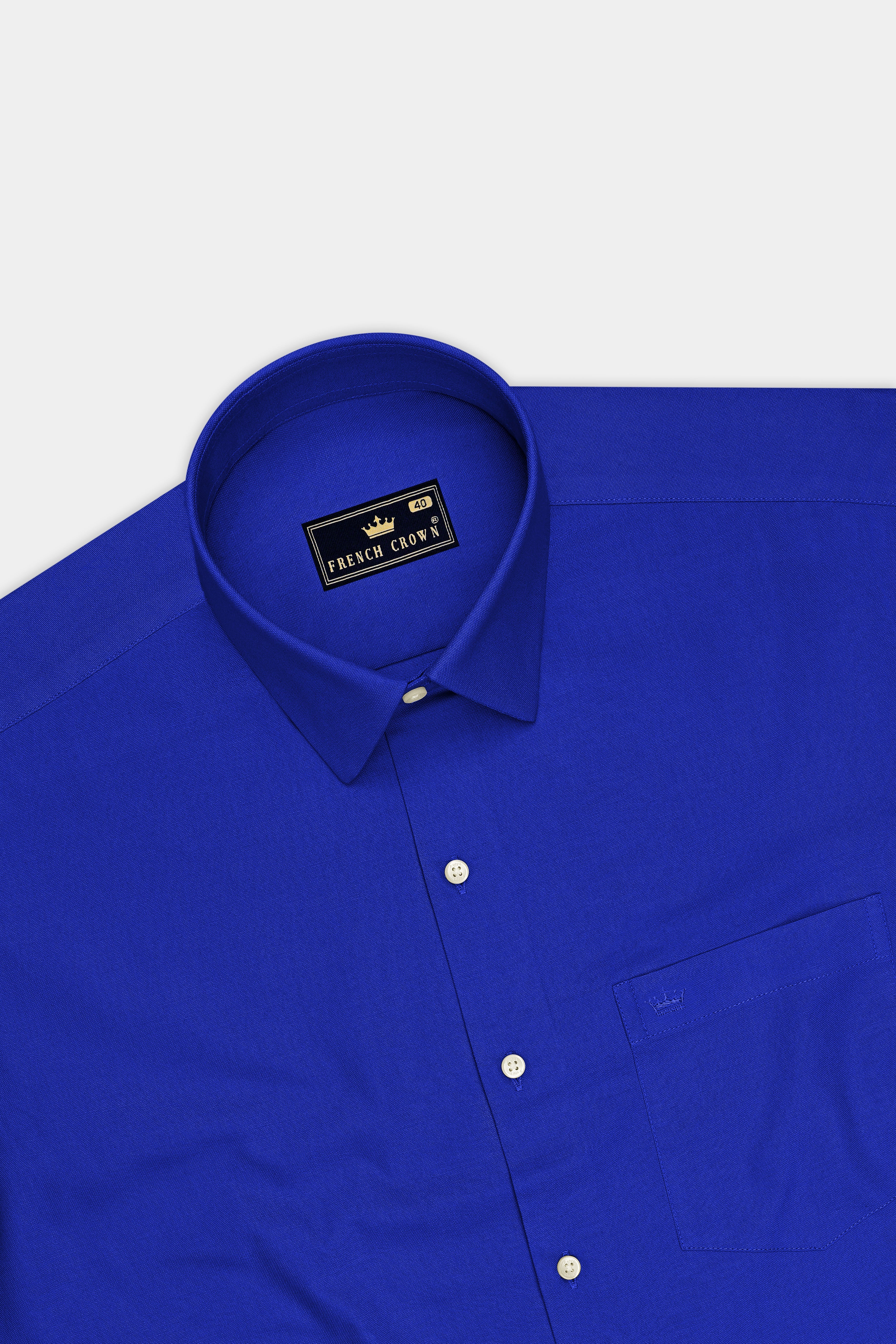 Azuro-Indigo Blue Oxford Premium Cotton Dress Shirt