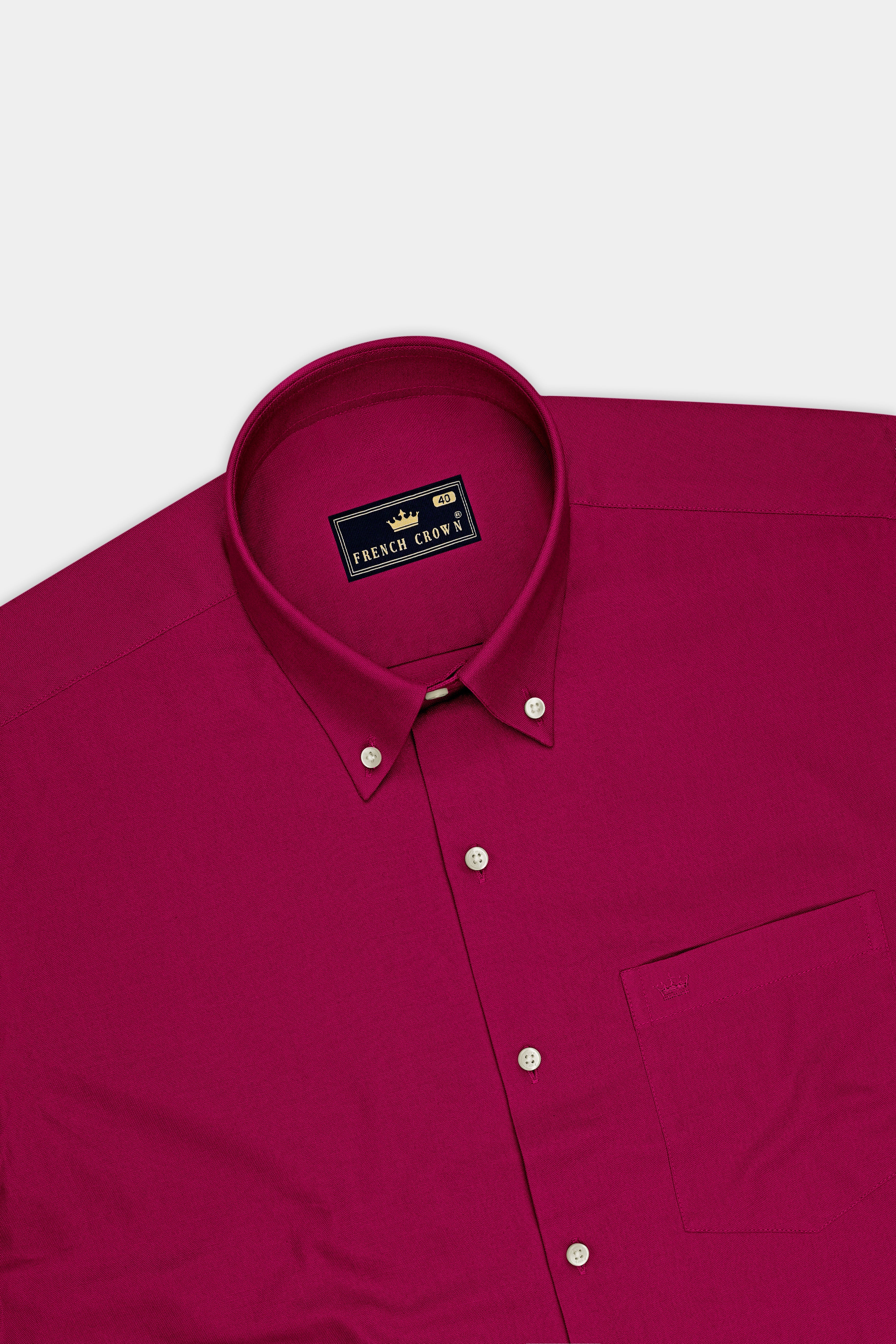 Roselle-Mulberry Pink Oxford Premium Cotton Dress Button Down Shirt