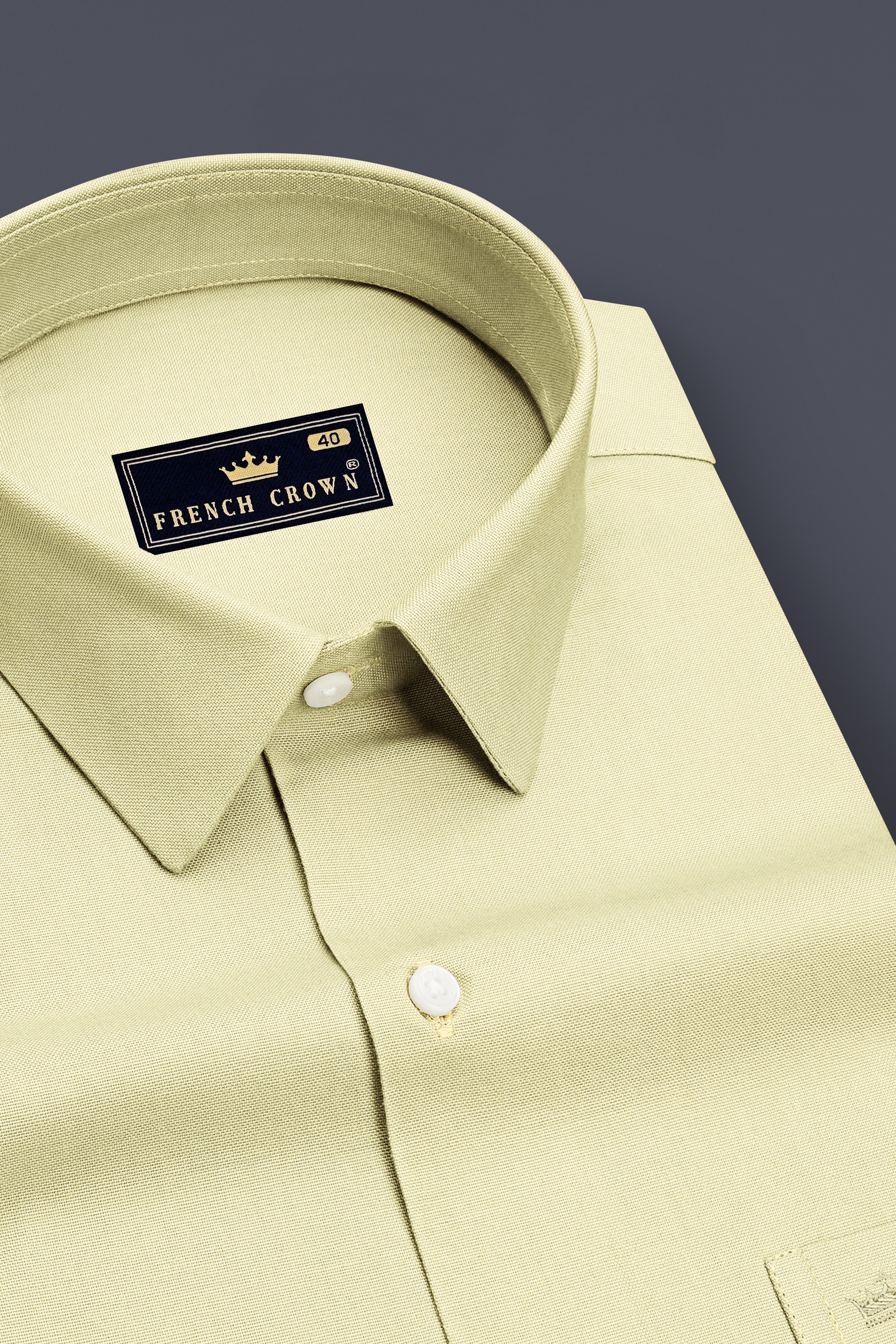 Ivora-Bone Cream Oxford Premium Cotton Dress Shirt