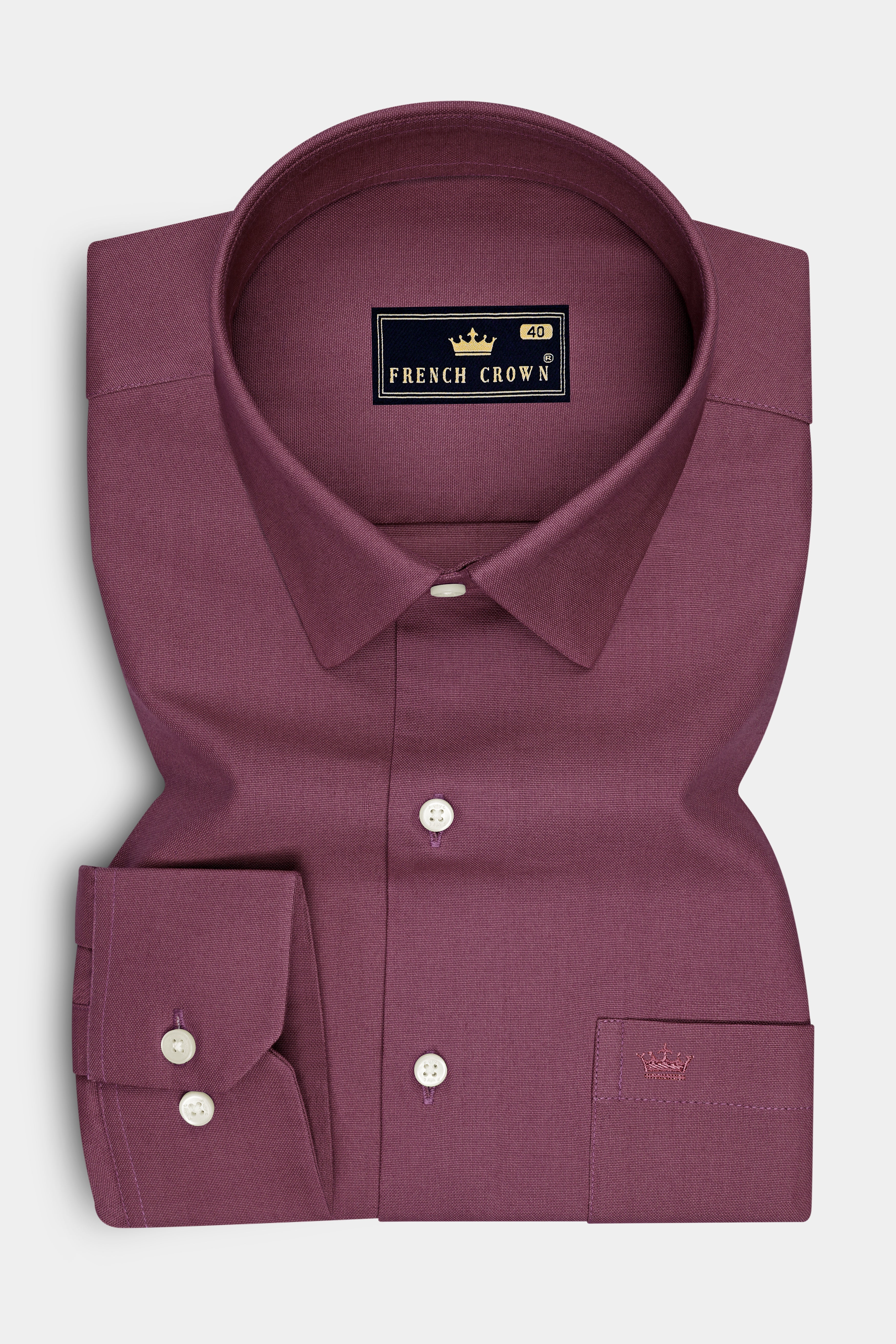 Rosen-Rust Pink Oxford Premium Cotton Dress Shirt