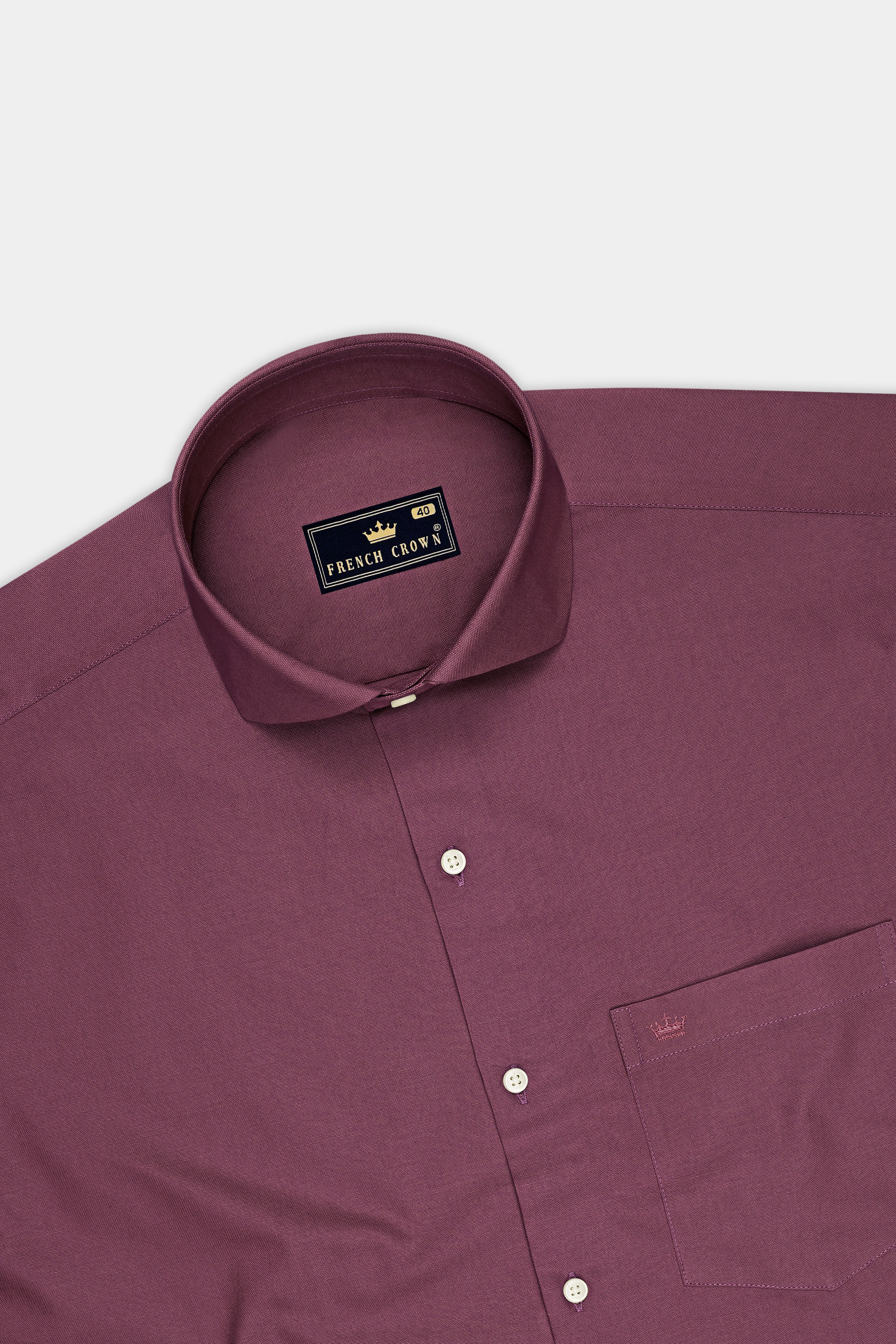 Rosen-Rust Pink Oxford Premium Cotton Dress Cut Away Shirt