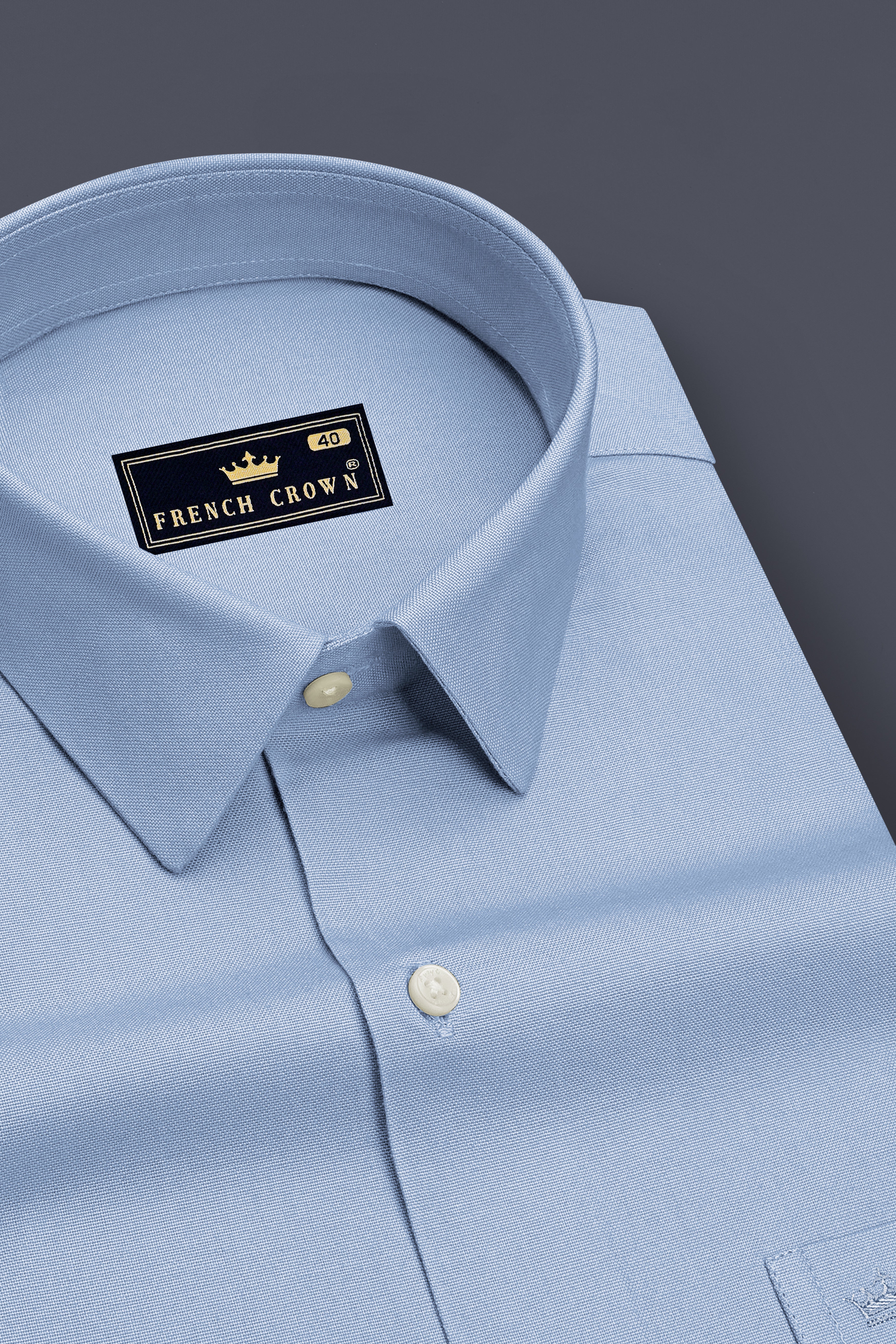 Aeris-Sky Blue Oxford Premium Cotton Dress Shirt