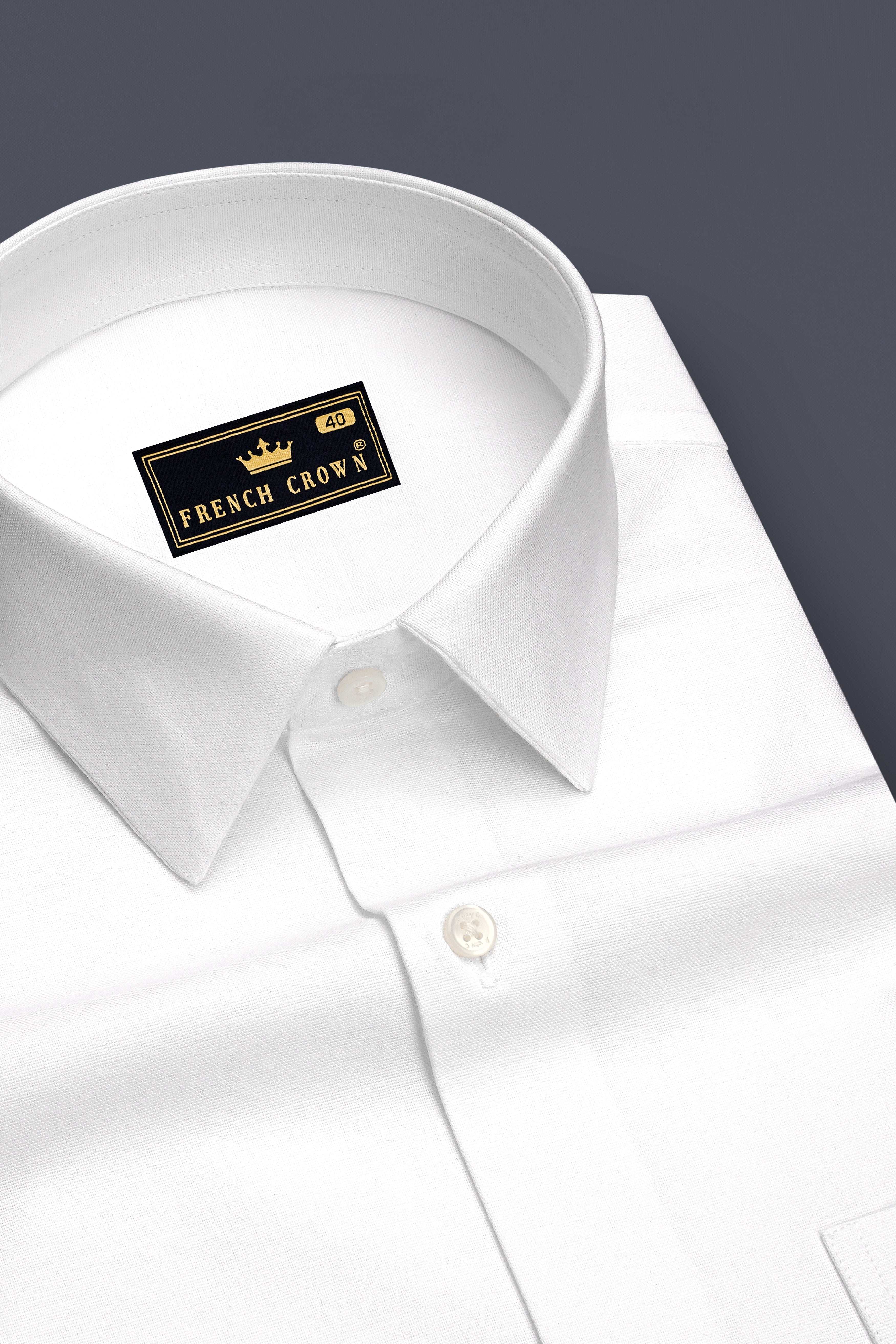 Lumen-Bright White Oxford Premium Cotton Dress Shirt