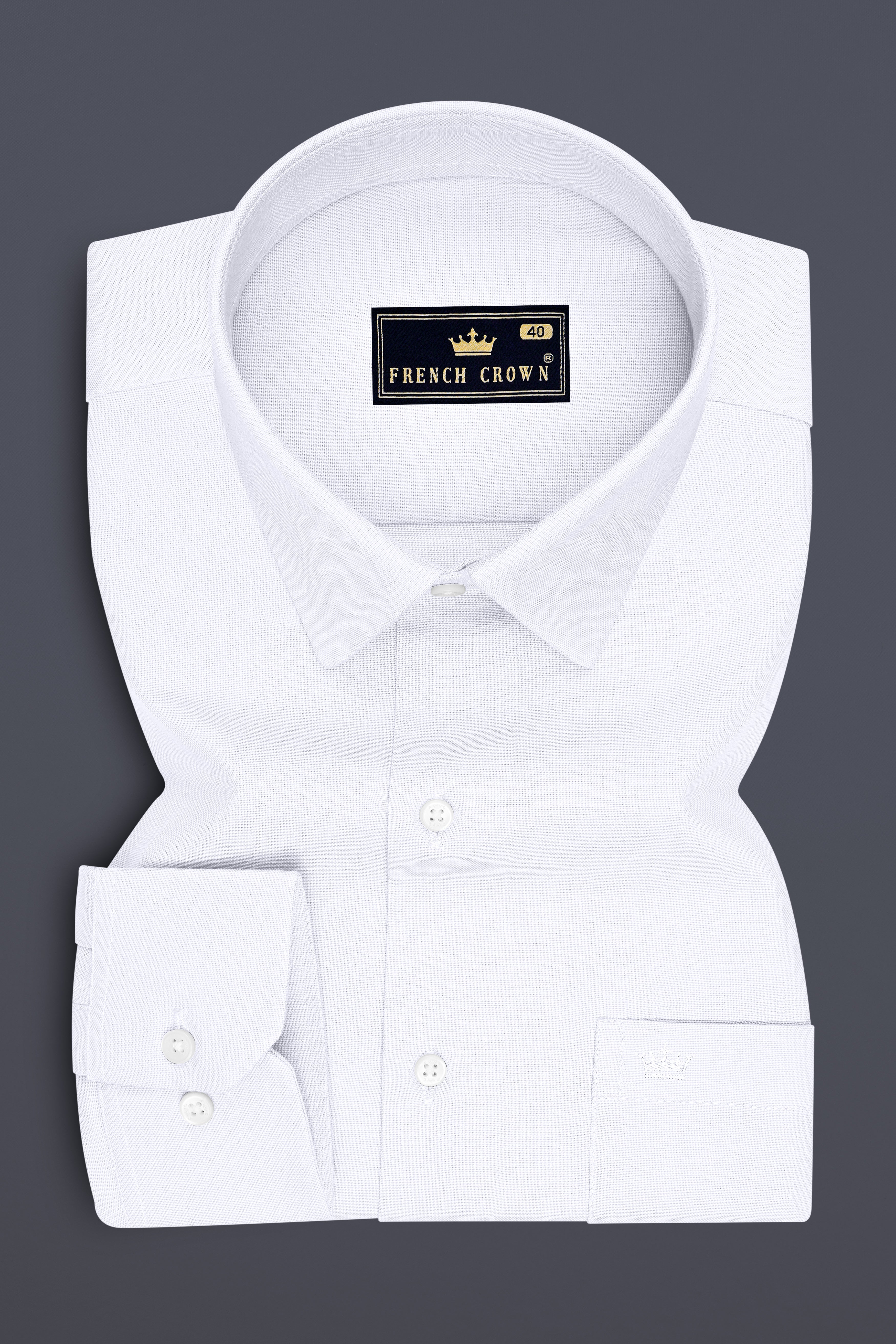 Lumen-Bright White Oxford Premium Cotton Dress Shirt