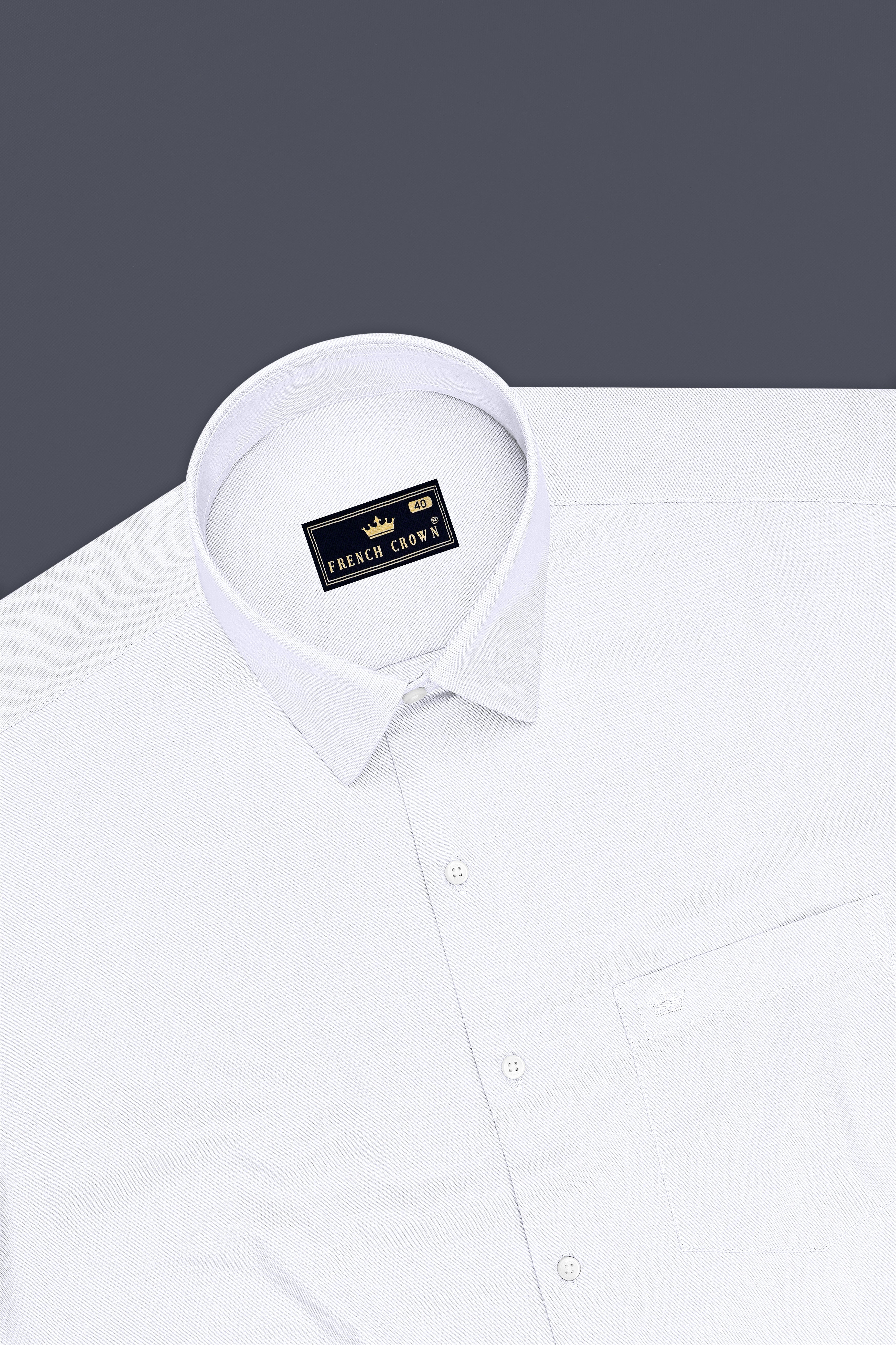 Lumen-Bright White Oxford Premium Cotton Dress Shirt
