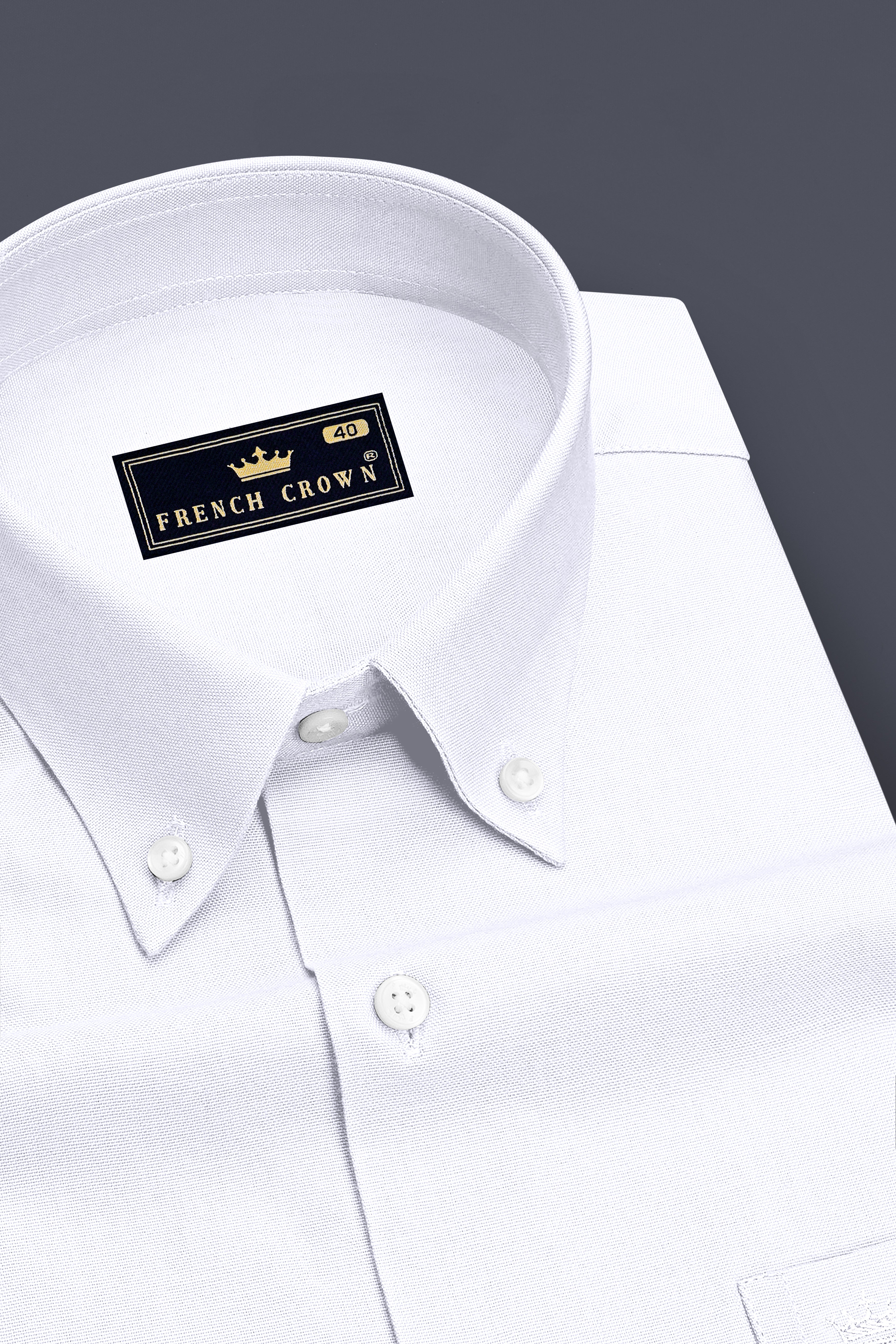 Lumen-Bright White Oxford Premium Cotton Dress Button Down Shirt