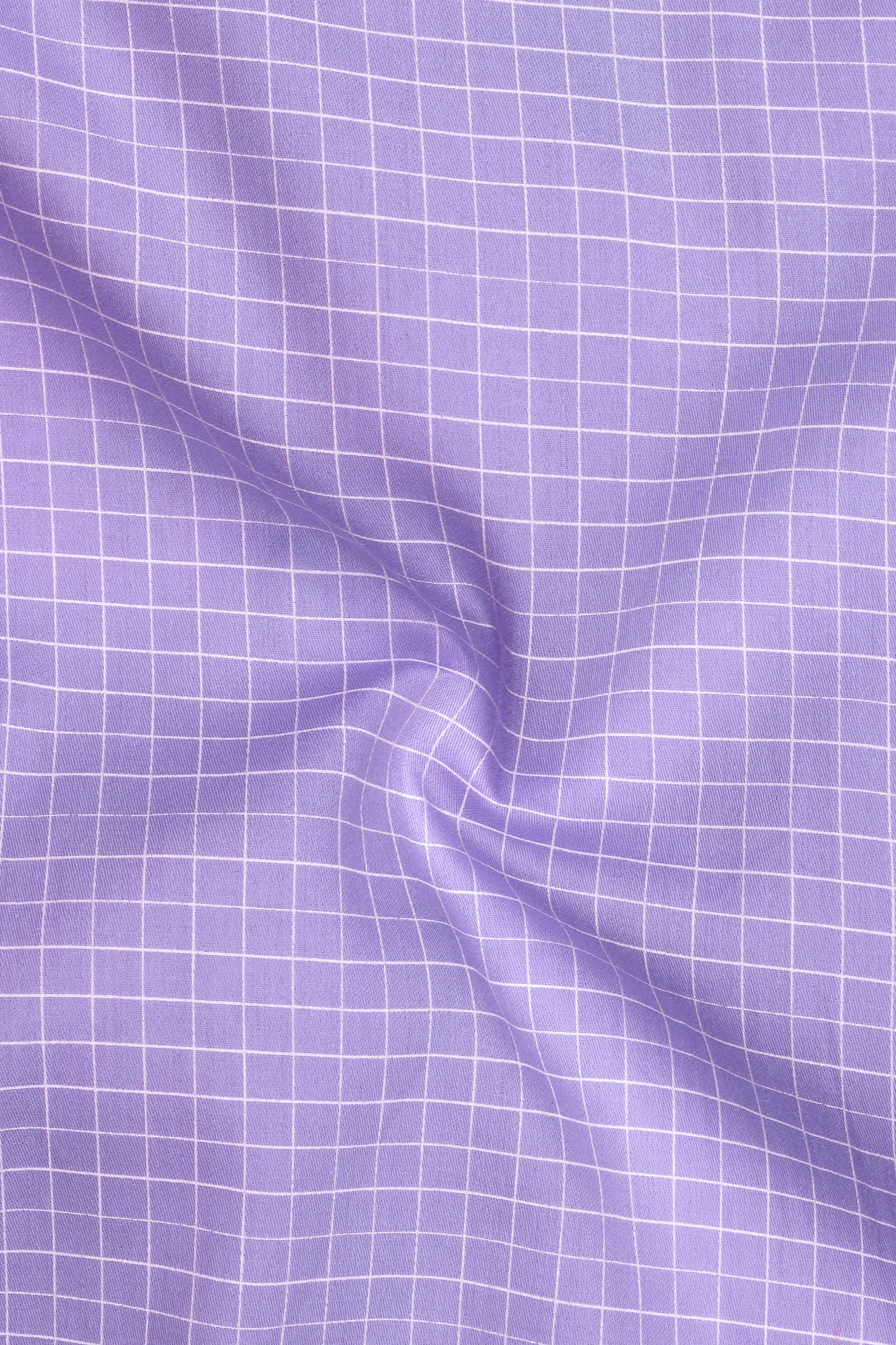 Prism-Prelude Purple And Bright White Plaid Subtle Sheen Super Soft Premium Cotton Dress Shirt