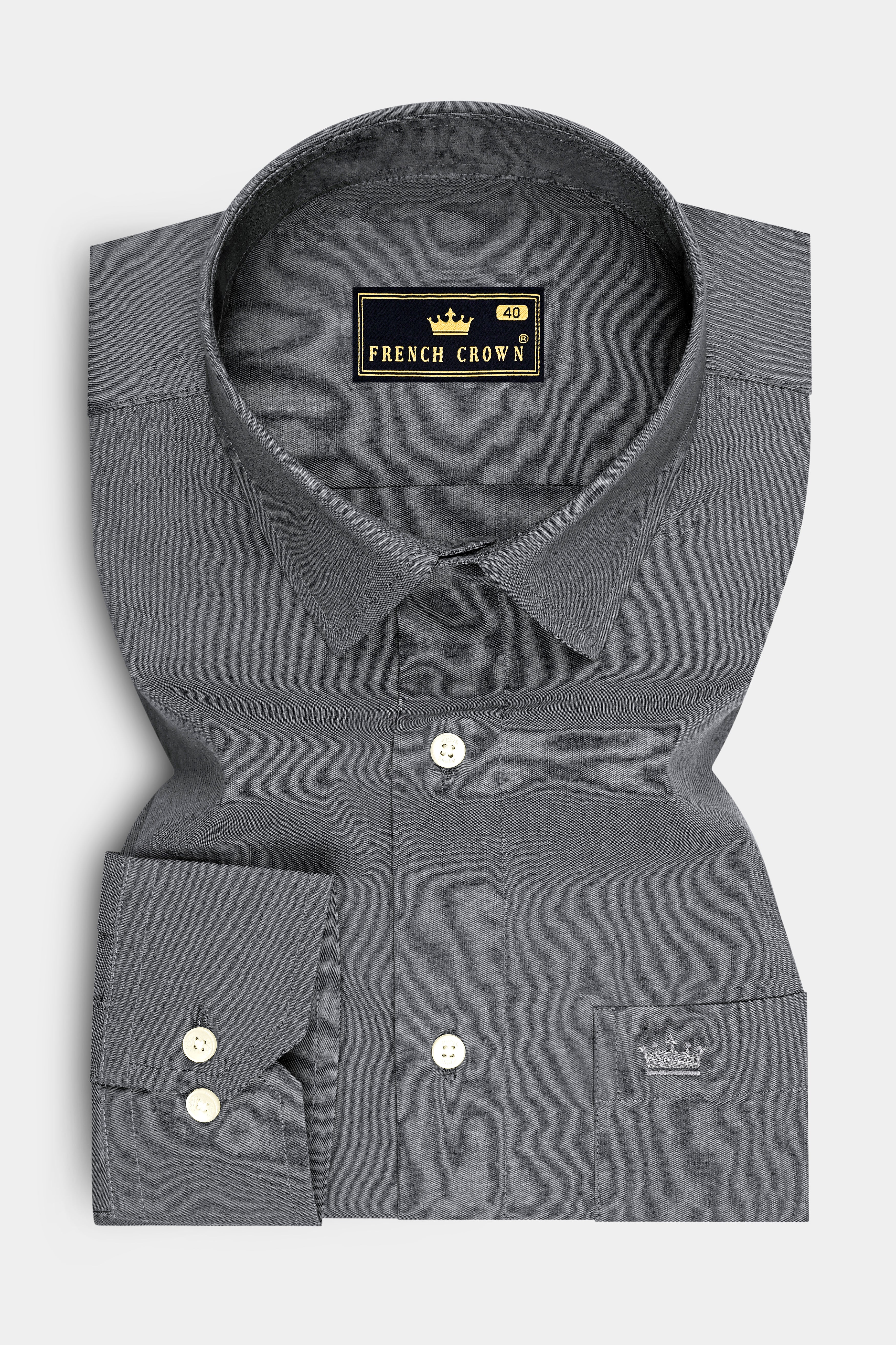 Gravitas-Storm Dust Gray Super Soft Premium Cotton Dress Shirt