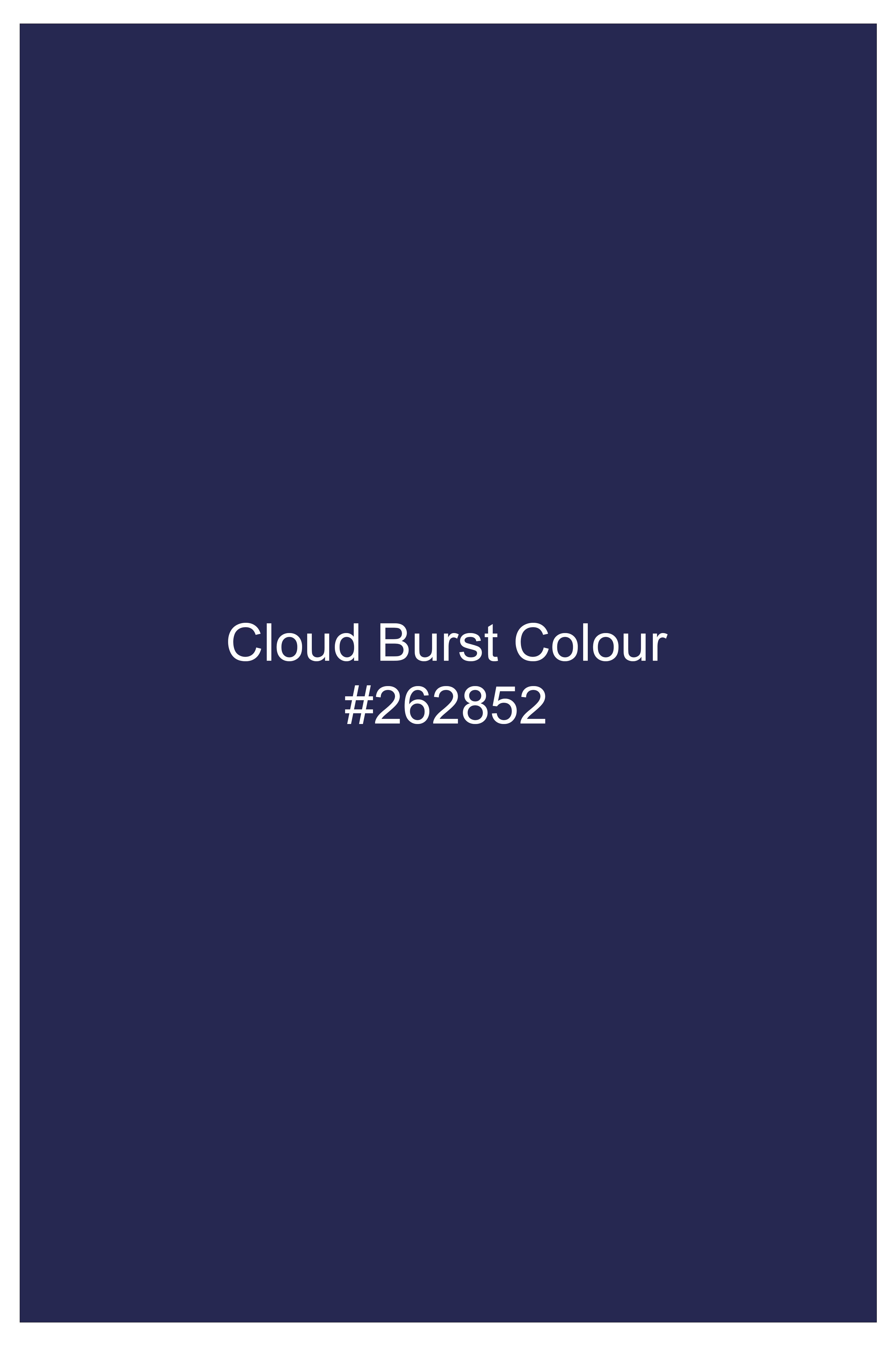 Nimbus-Cloud Burst Blue Twill Premium Cotton Dress Shirt