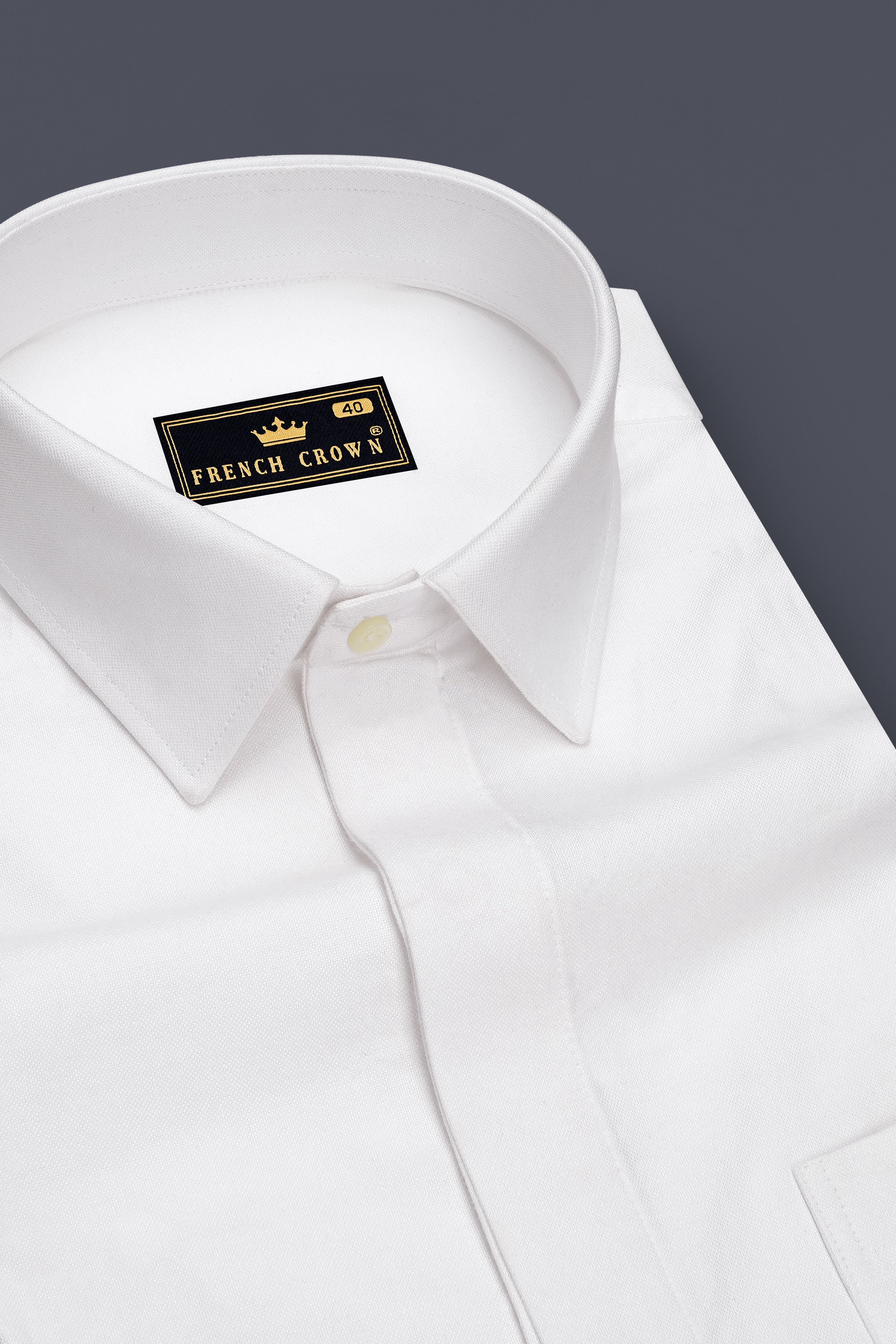 Pureva-Bright White Oxford Premium Cotton Designer Casual Shirt