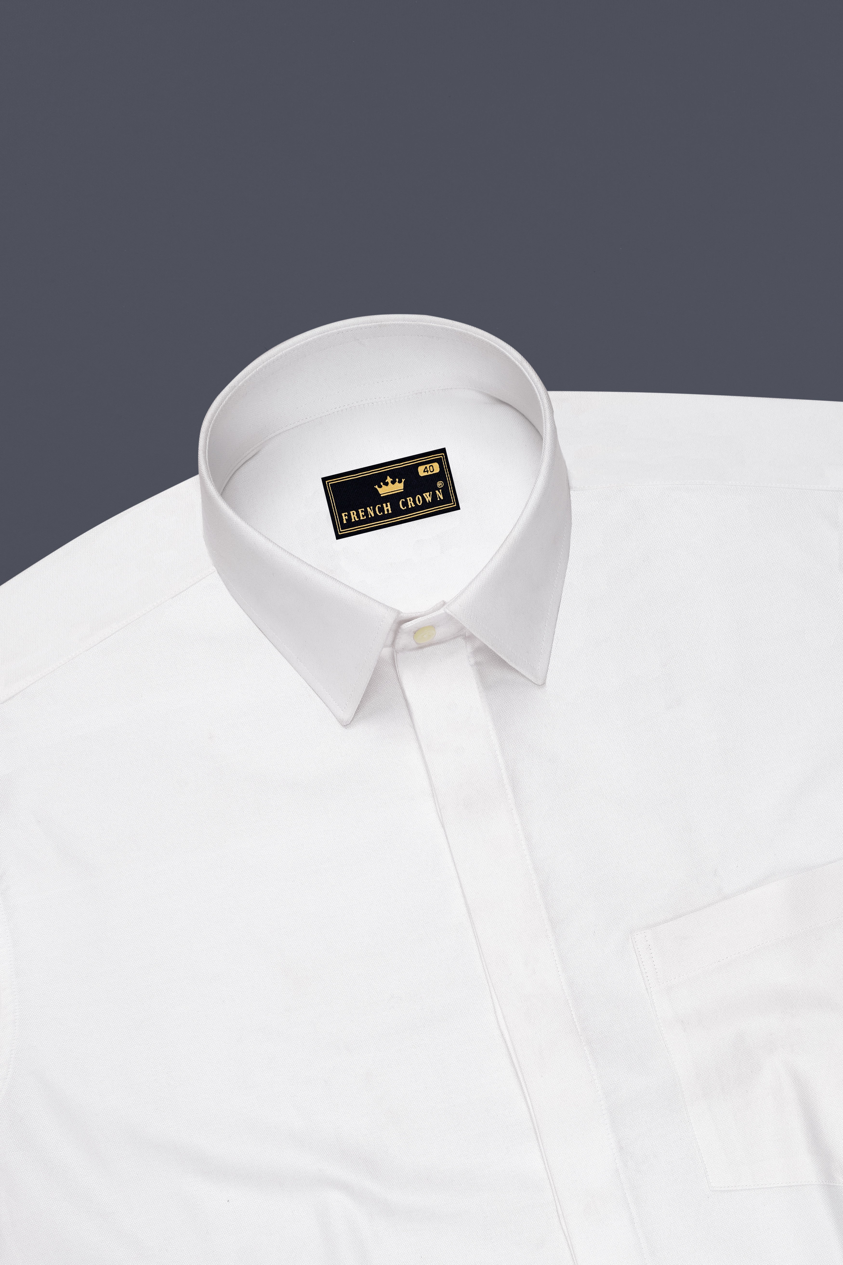 Pureva-Bright White Oxford Premium Cotton Designer Casual Shirt