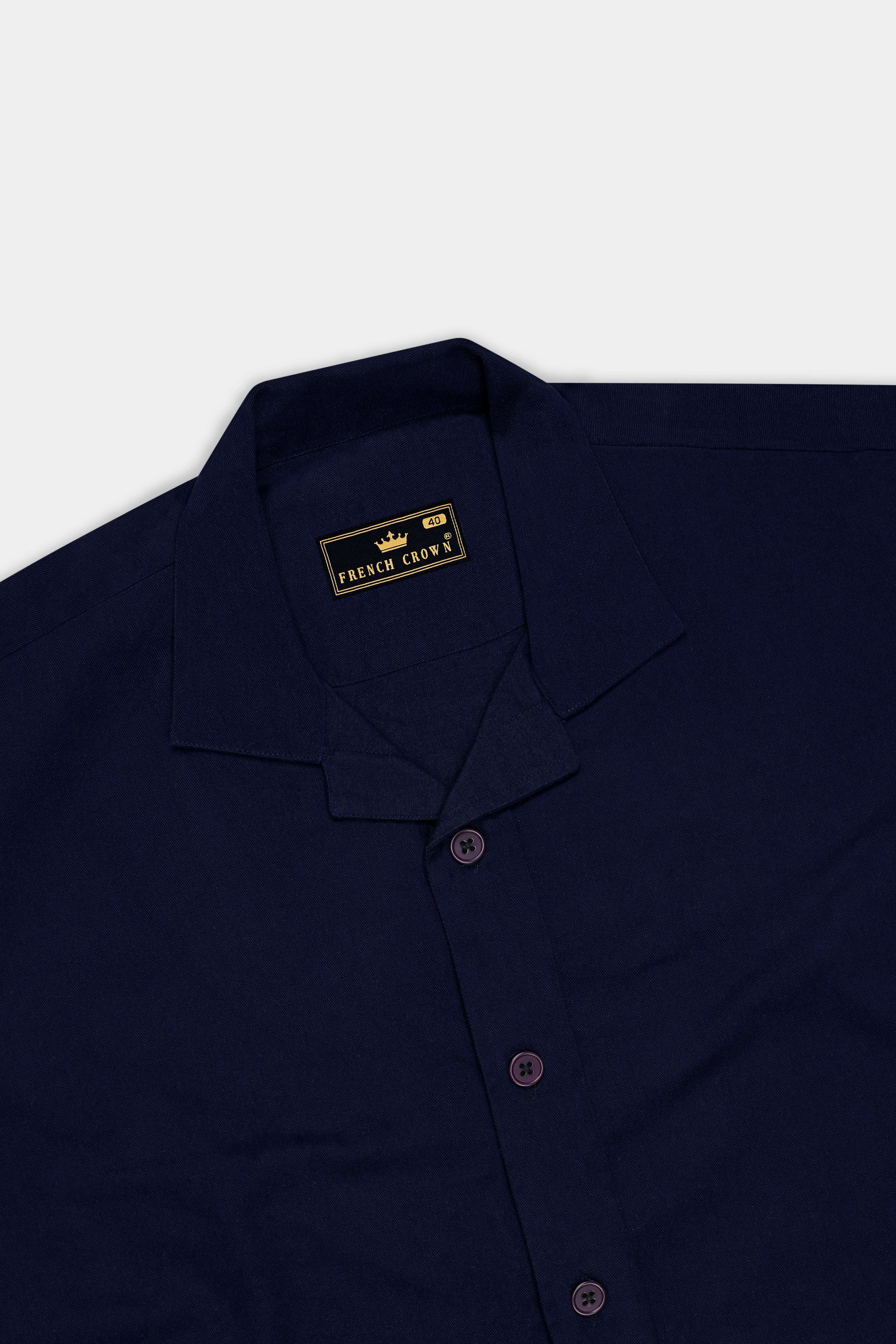 Oakmont-Ebony Blue heavy weight Flannel Premium Cotton Designer Casual Shirt