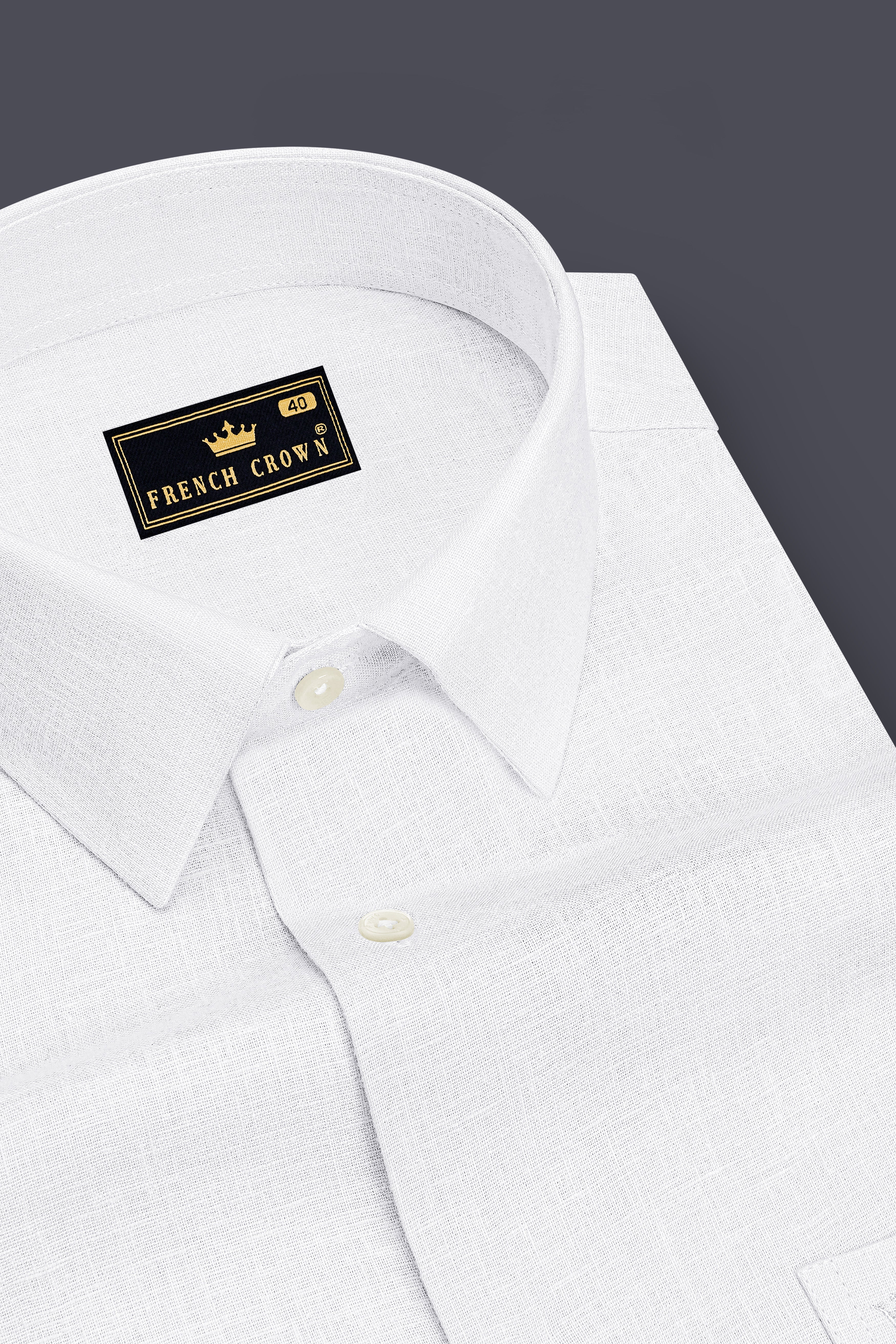 Luceo-Bright White Luxurious Linen Dress Shirt