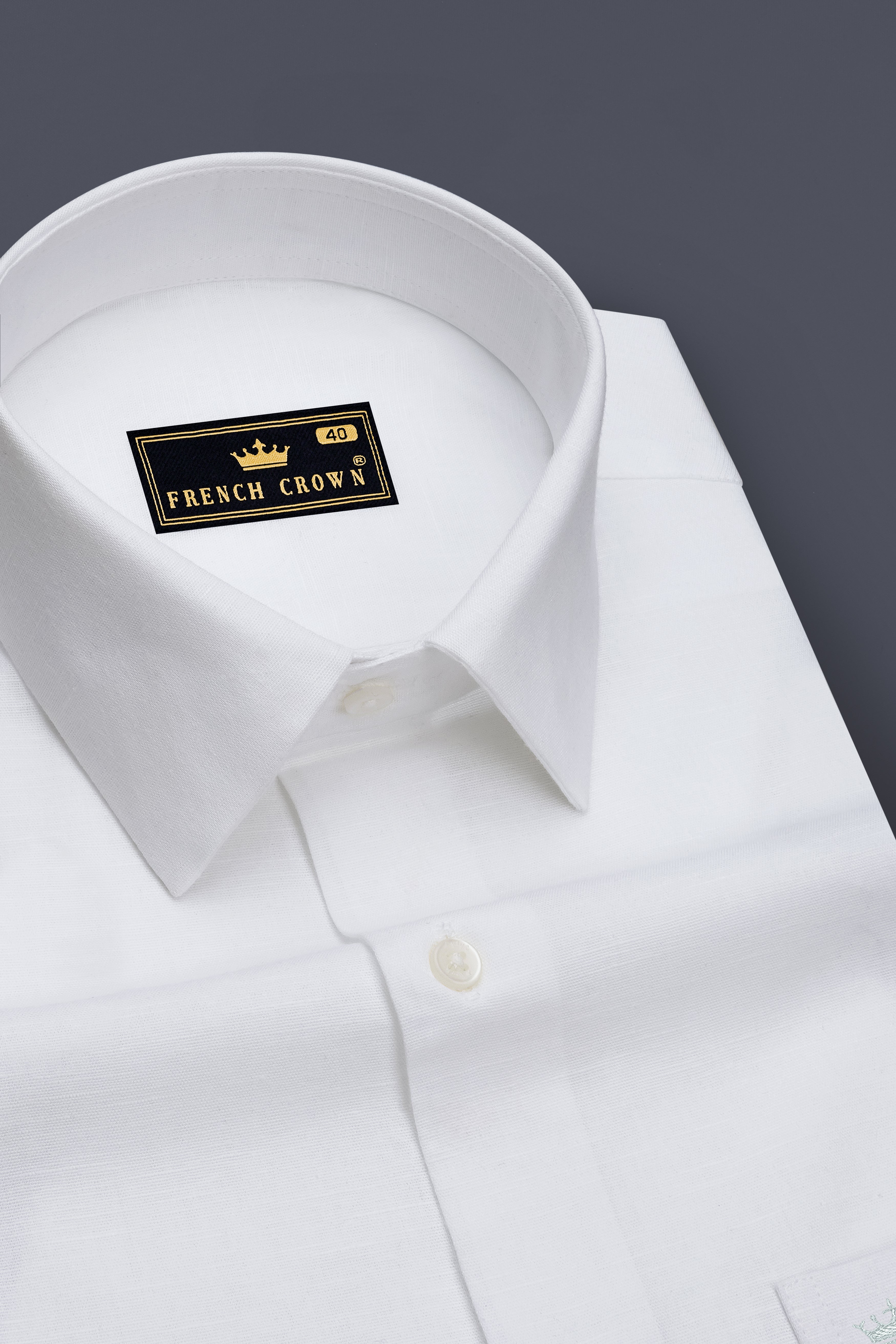 Luceo-Bright White Luxurious Linen Dress Shirt
