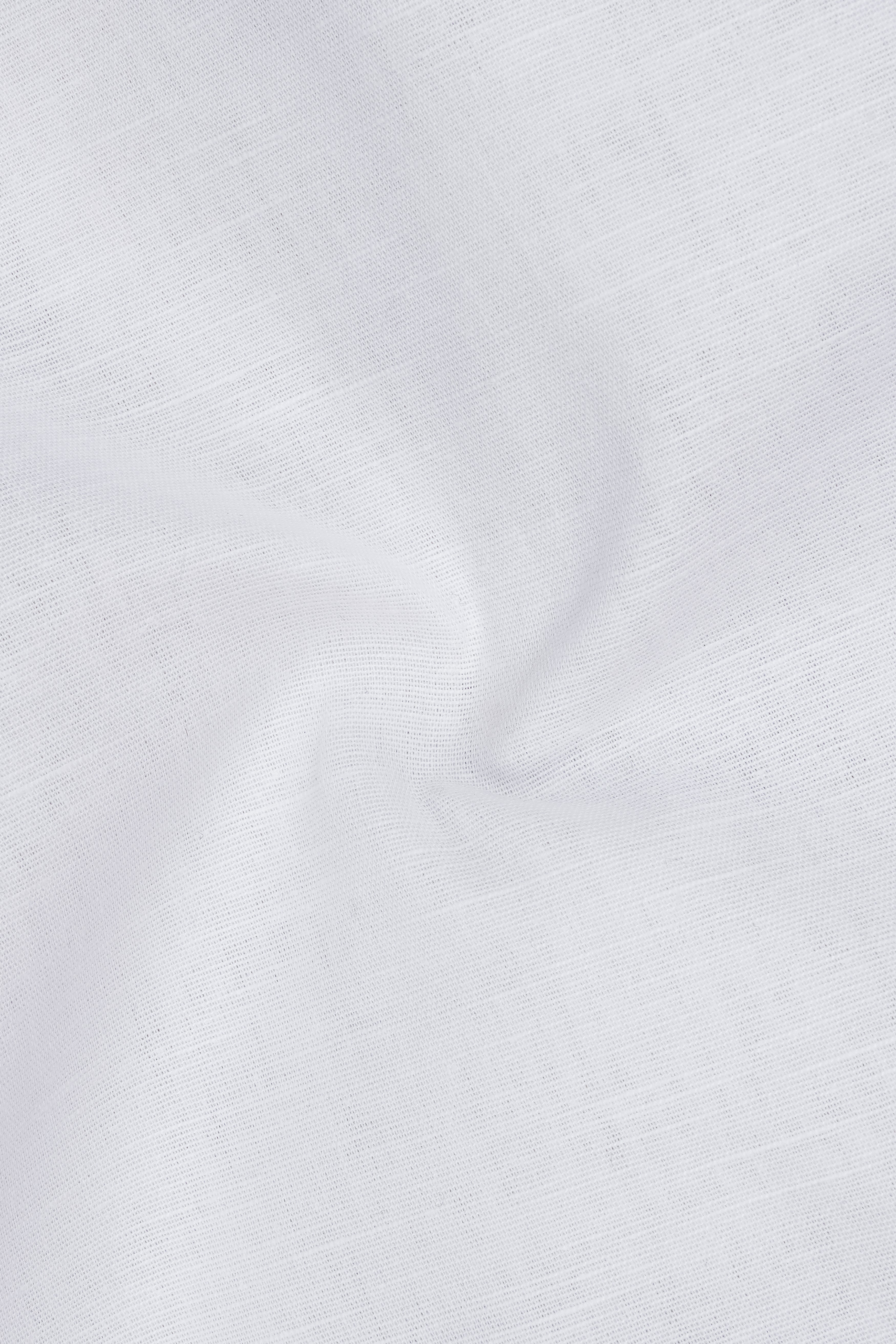 Luceo-Bright White Luxurious Linen Button Down Dress Shirt
