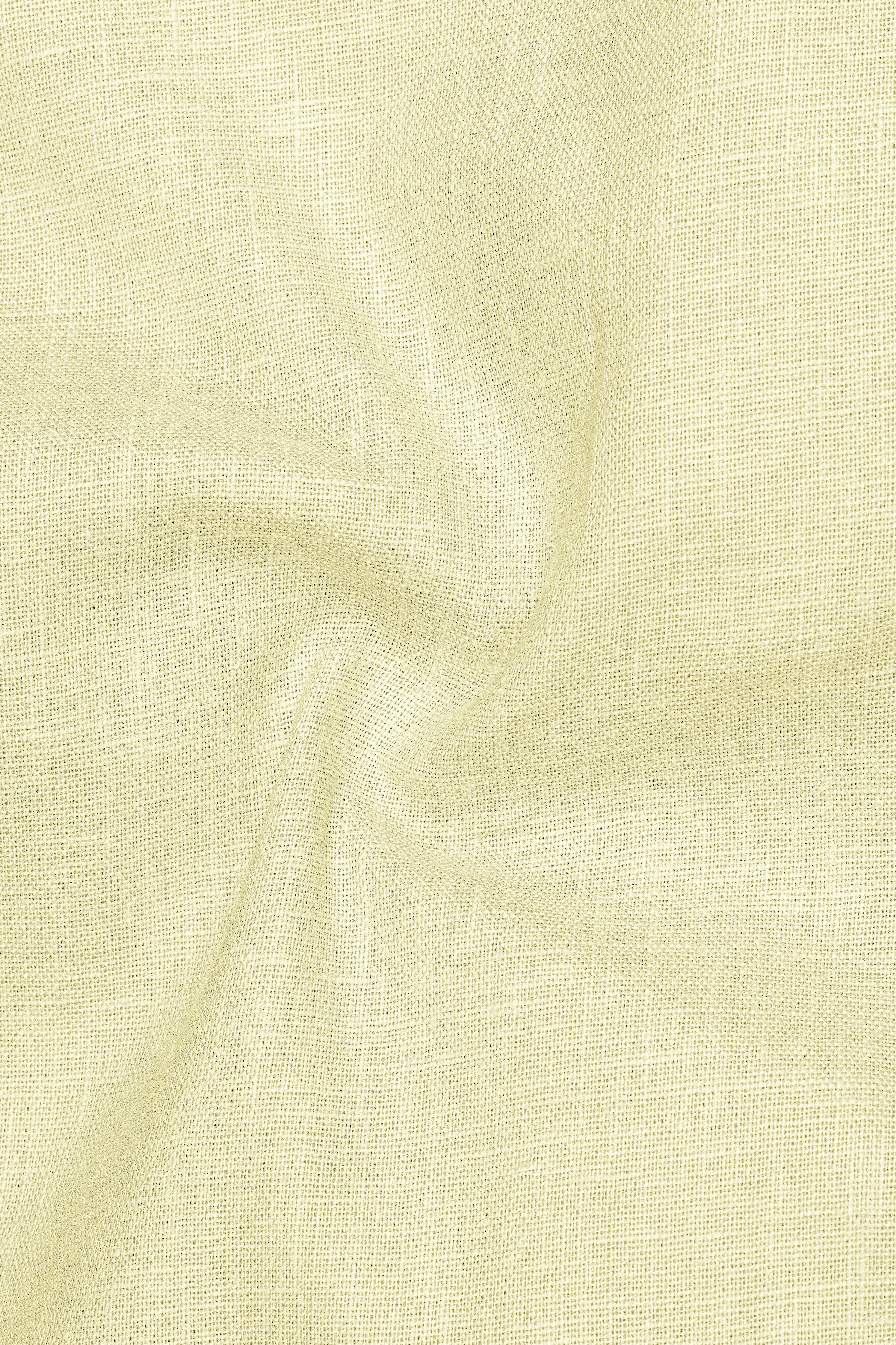 Flavian-Spring Yellow Luxurious Linen Button Down Dress Shirt