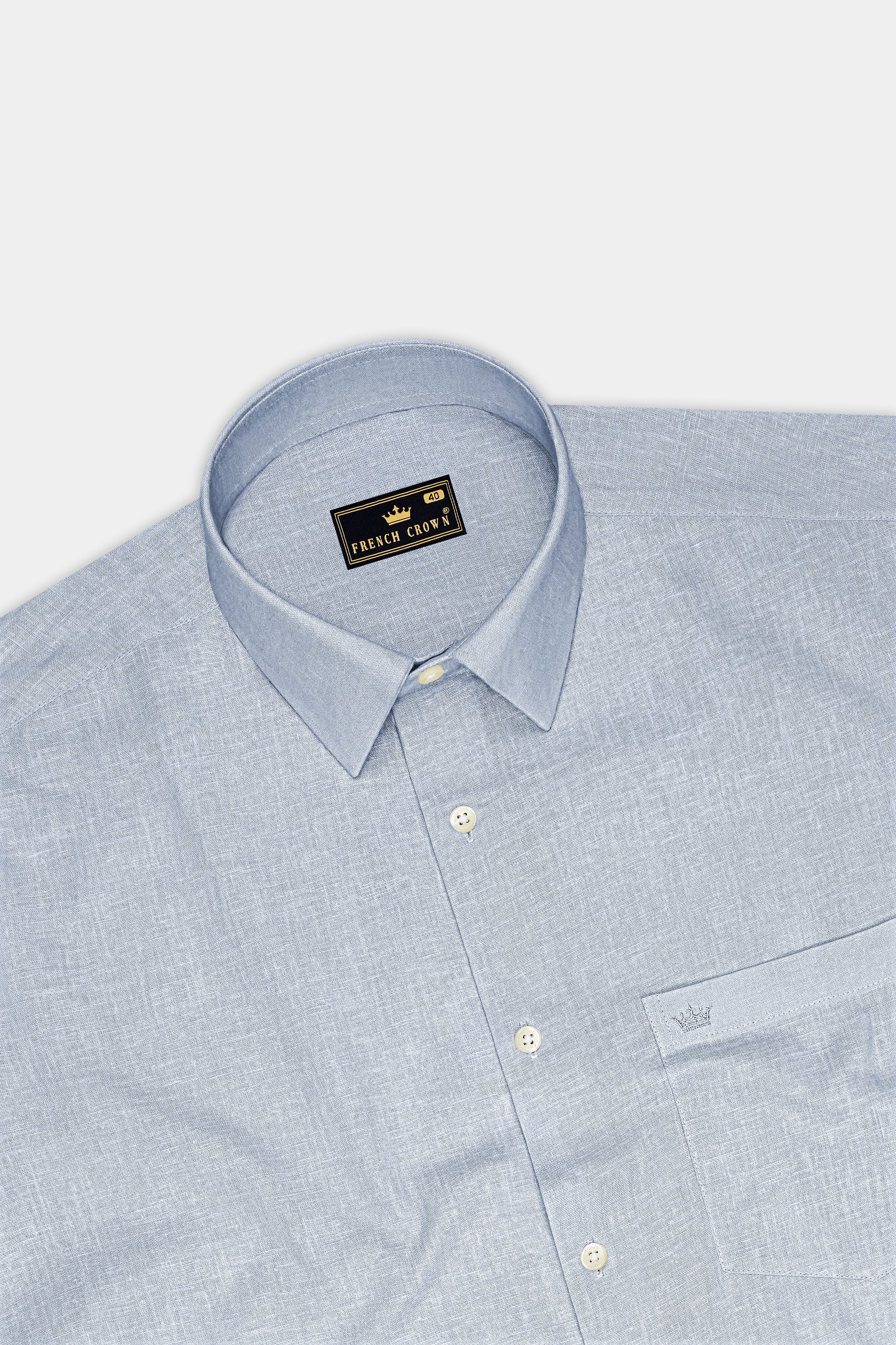 Nimbus-Casper Gray Luxurious Linen Dress Shirt