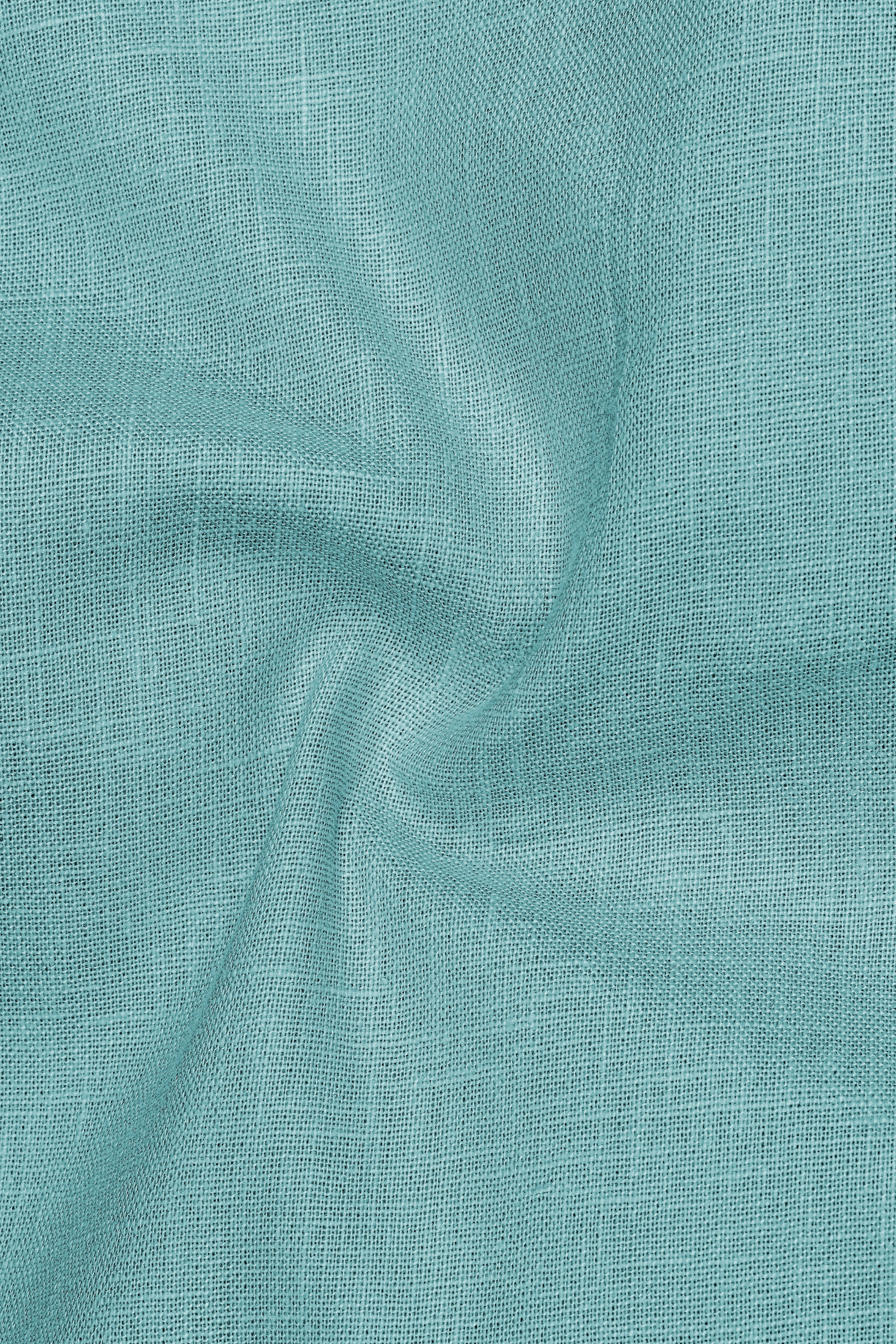 Verdant-Gulf Stream Green Luxurious Linen Dress Shirt