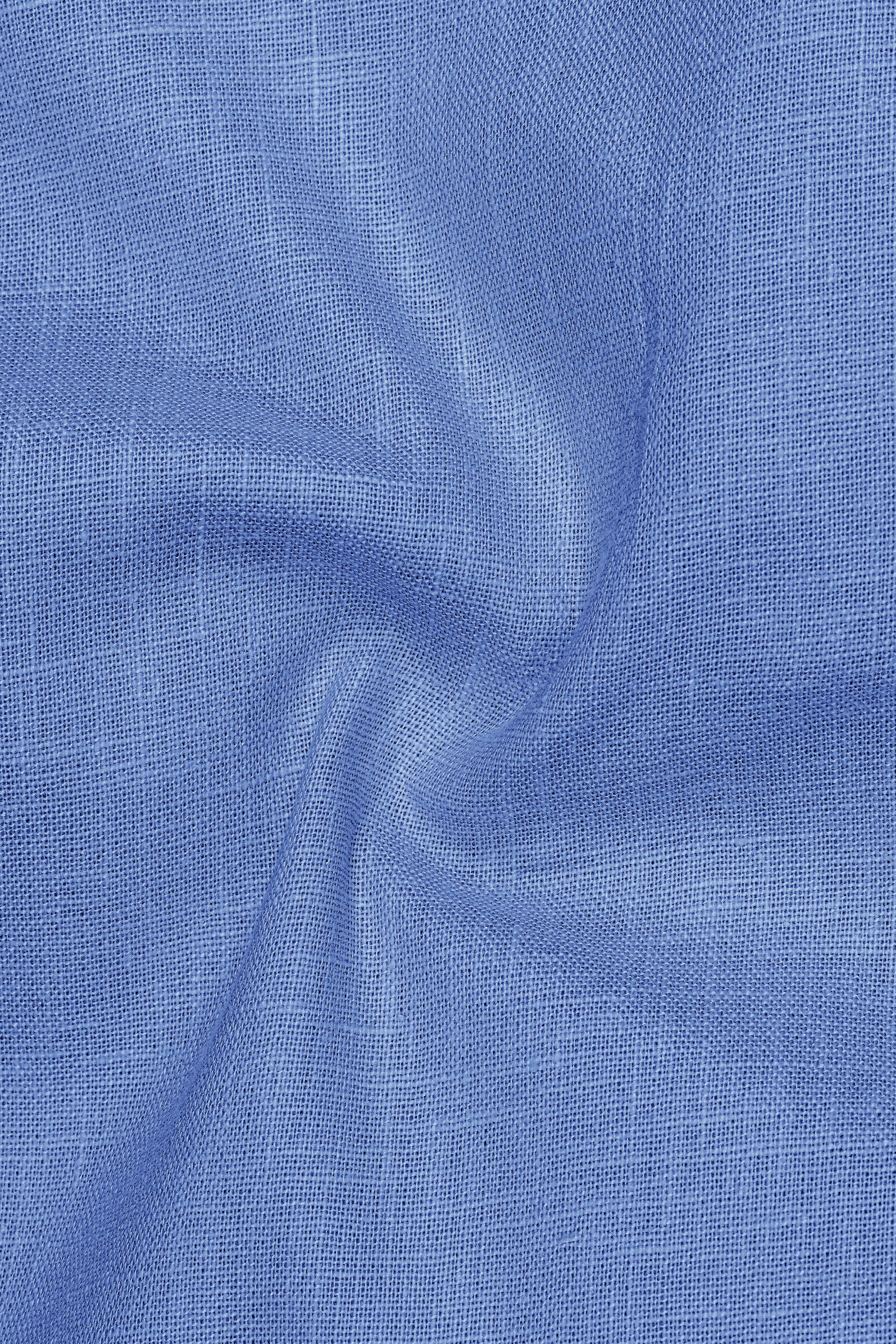 Lagoon-Glaucous Blue Luxurious Linen Button Down Dress Shirt