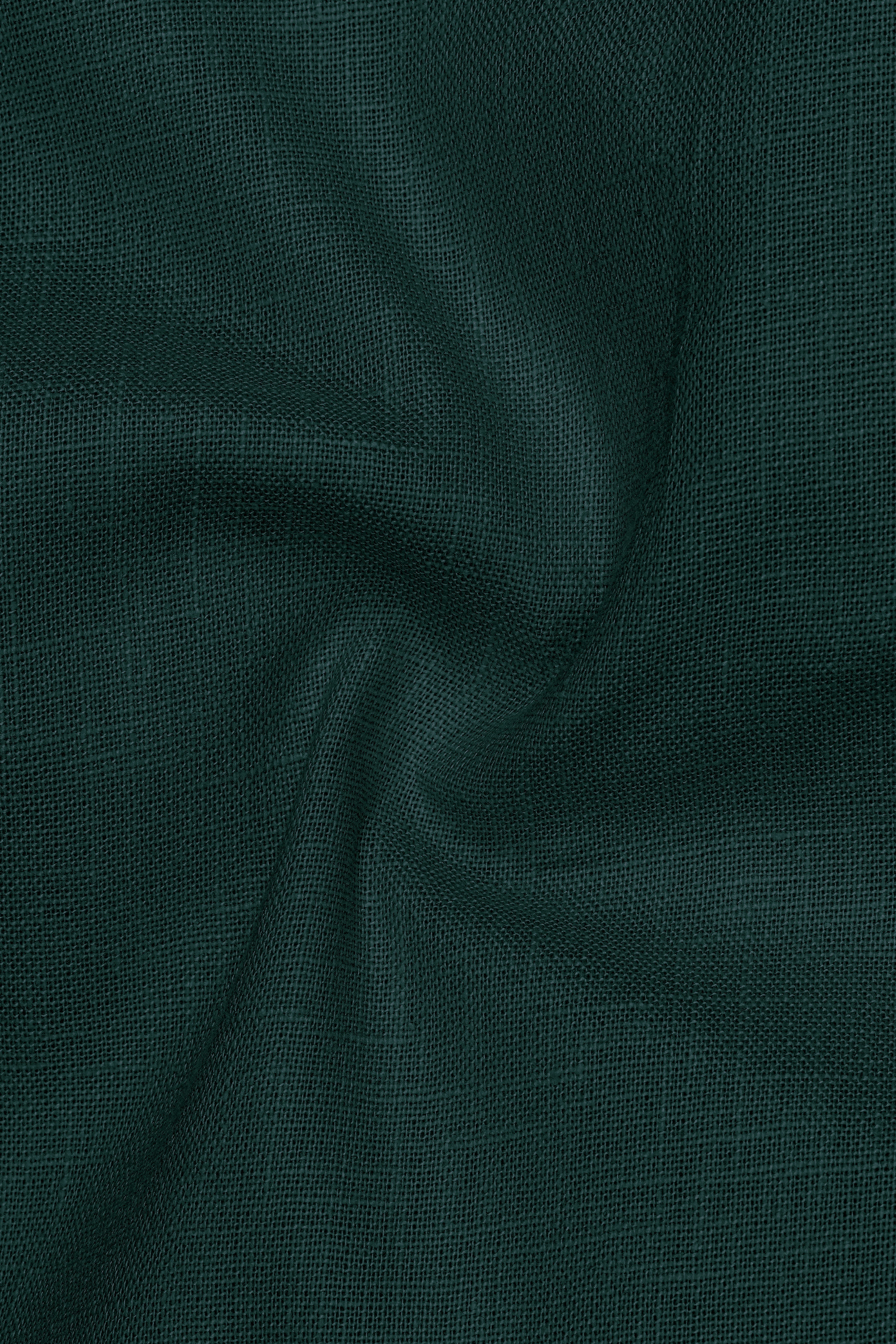 Thrive-Phthalo Green Luxurious Linen Mandarin Dress Shirt