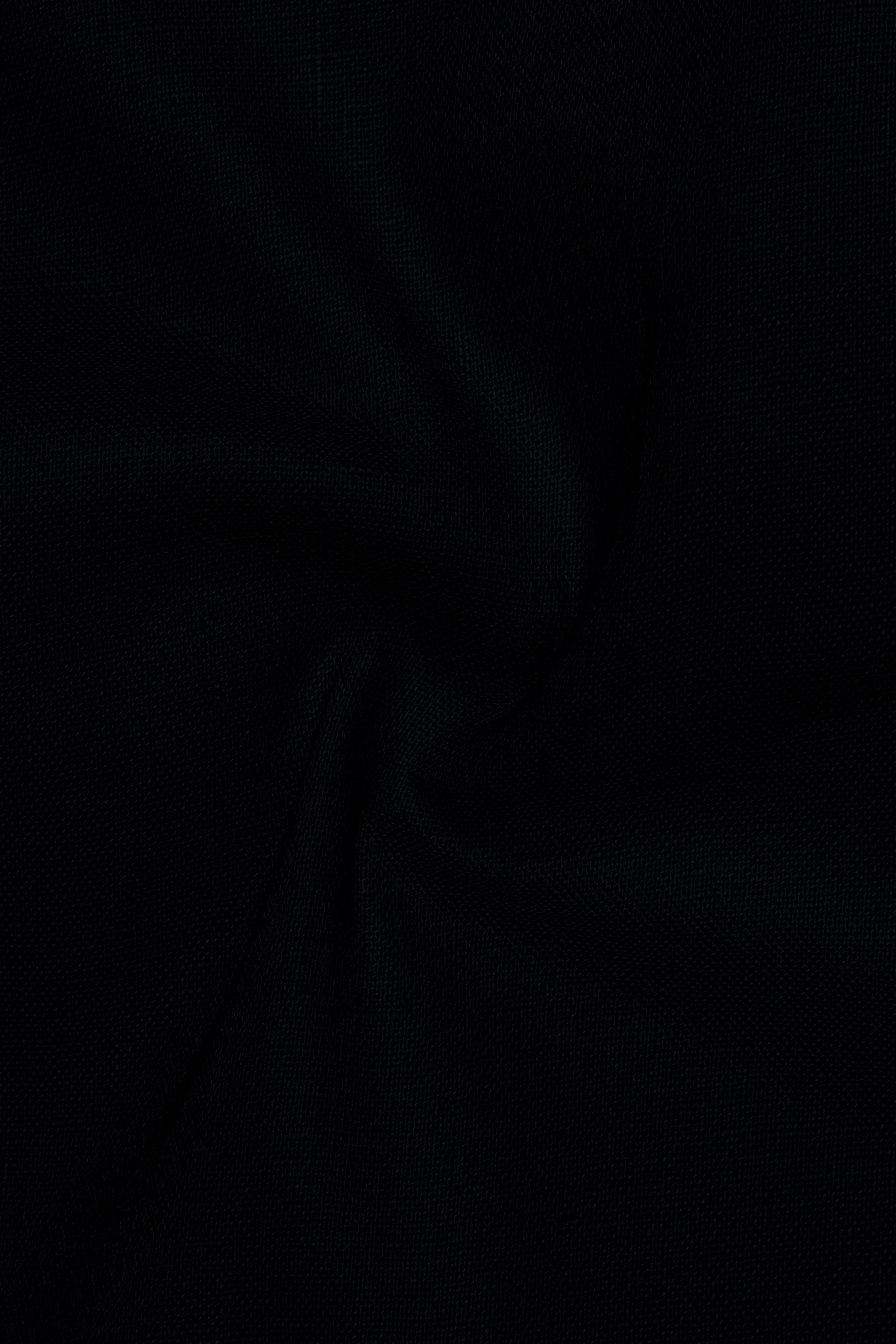 Vantor-Jade Black Luxurious Linen Dress Shirt